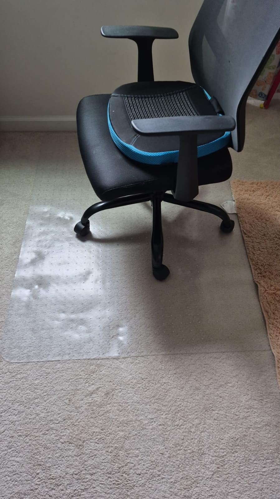 Office Chair Mat for Carpet - 36x48 Inch Plastic Computer Desk Floor Protectors for Chairs Clear Under Desk Rug Pad for Rolling Gaming Chair customer photo 1