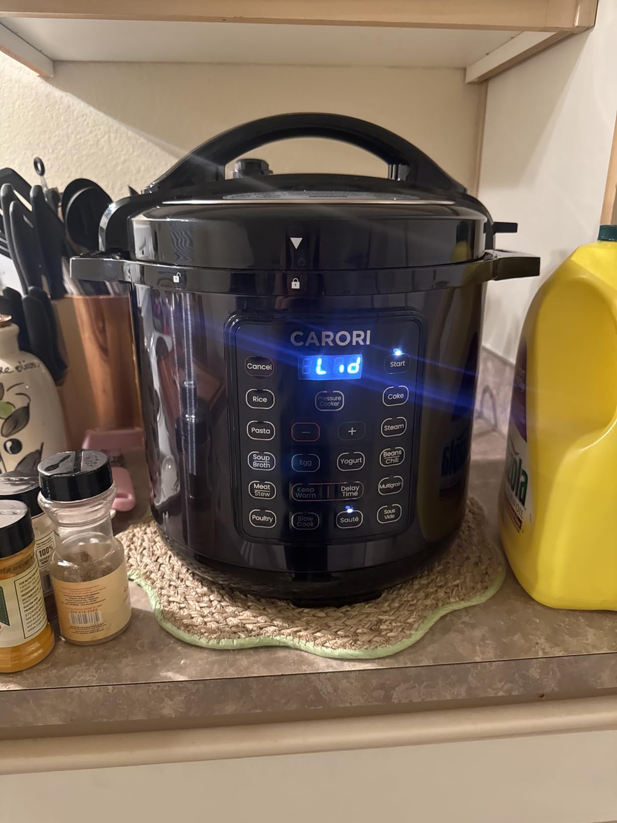 CARORI 9-in-1 Electric Pressure Cooker, 1200W Instant Multi-Cooker with IMD Touchscreen, Olla de Presion, Non-Stick Pot, Rice Cook, Slow Cook, Steamer, Saut, Warmer, Safe Venting, Silver 8 Qt customer photo 2