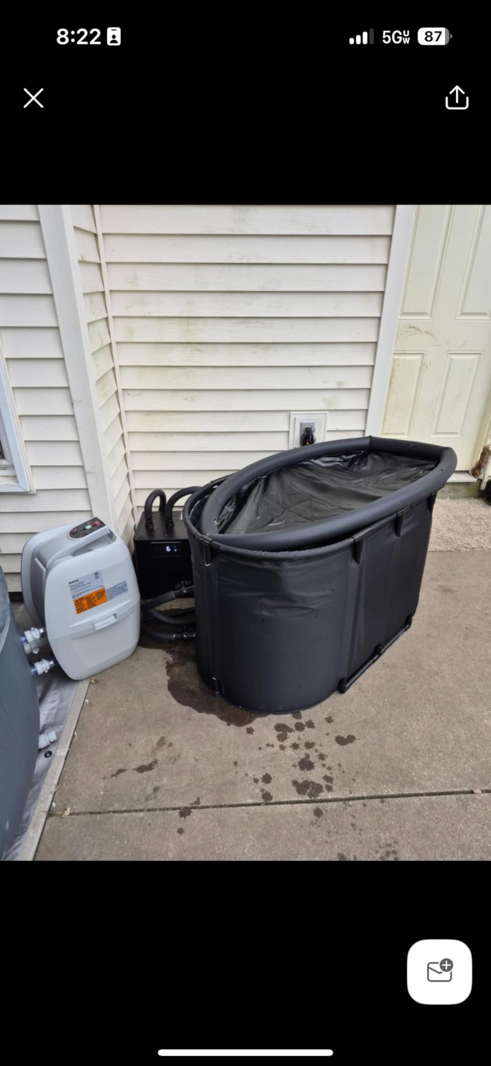 Ice Bath Chiller & 148Gal Cold Plunge Tub Kit for Cold Recovery Therapy | 1/3 HP, External Filter & Pump, 42°F, 148Gal Oval Cold Plunge Tub with Water Chiller for Home Wellness Outdoor Cold Therapy customer photo 1