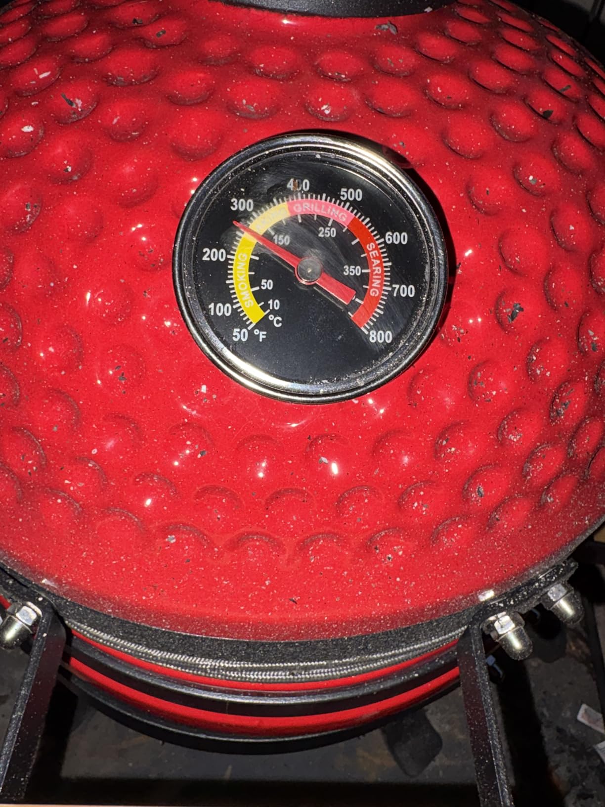 London Sunshine 13-Inch Ceramic Kamado Grill, Waterproof Vent Cap, Red | Portable Charcoal Grill with Stainless Steel Grate for Patio & Outdoor customer photo 1