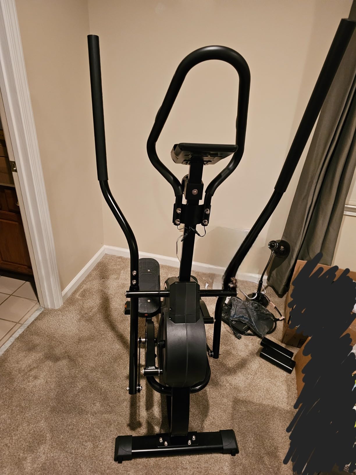 YOSUDA Foldable Elliptical Exercise Machine for Home, 15IN Stride Compact Folding Elliptical Training Machine Only 2 sq ft for Small Spaces, Elliptical Cross Trainer with 16 Magnetic Resistance Levels customer photo 1