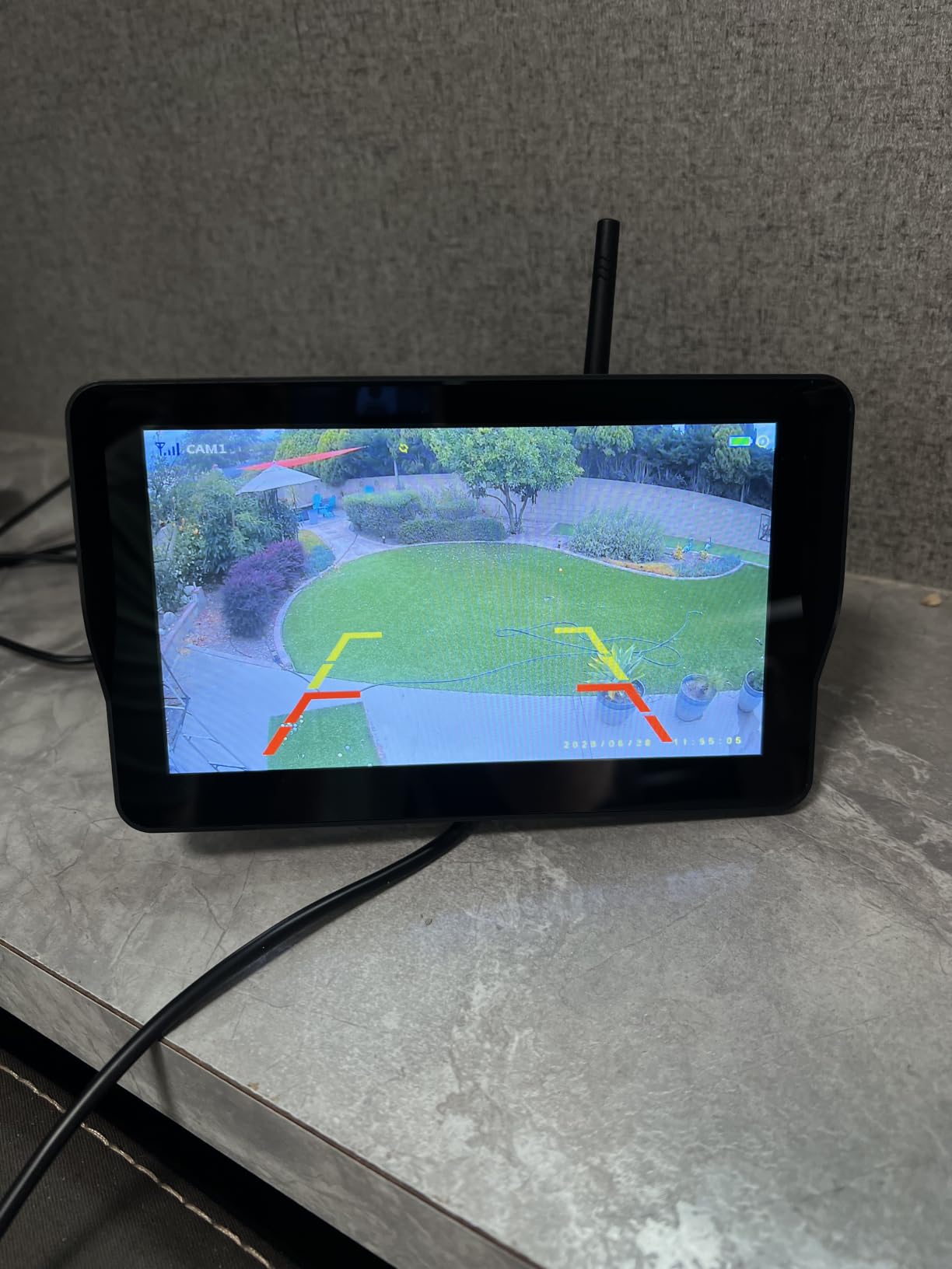 HD 1080P Wireless Backup Camera - Clear Day and Night Vision for Towable RV | 1S Strong Magnetic Mount Easy Setup, See Up to 65FT, Solar Powered Keeps RV Backup Camera Running All Time, 7.3