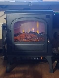Sweetcrispy Freestanding Electric Fireplace Heater, 26