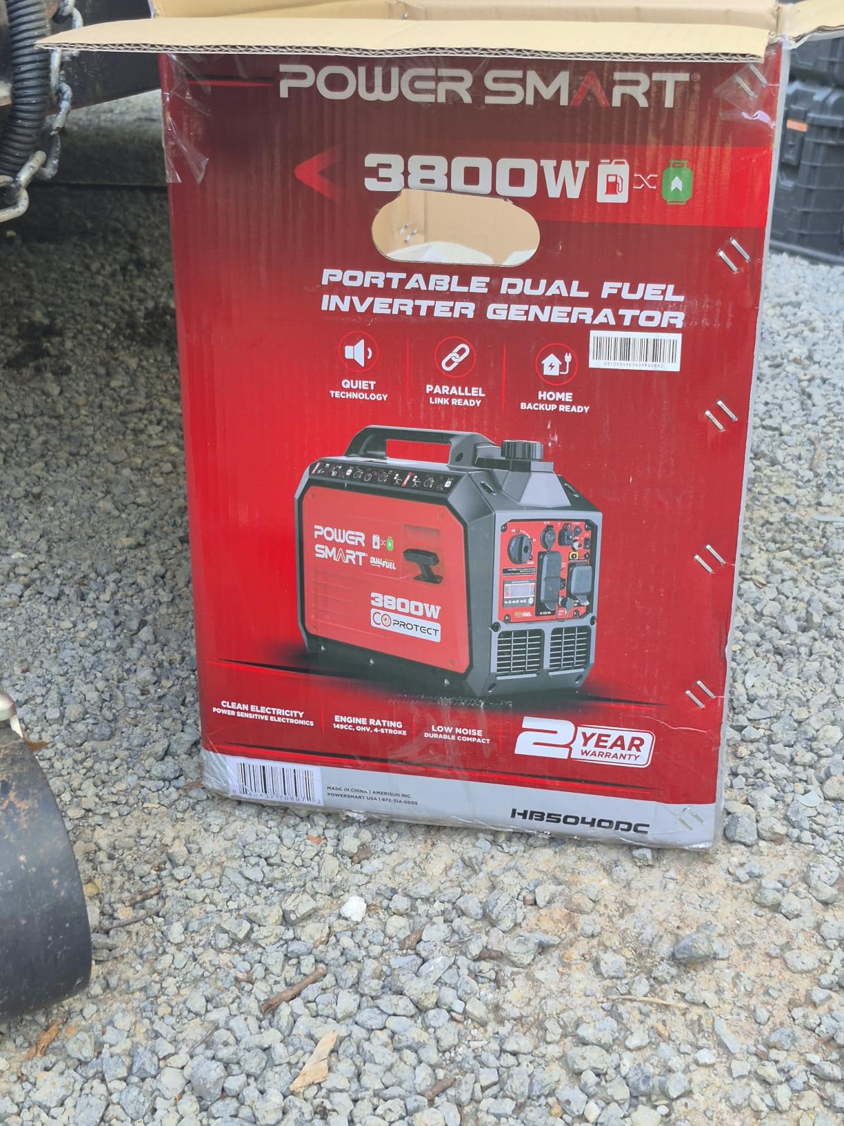 PowerSmart 3800 Watt Dual Fuel Inverter Generator for Camping or Home Use | CO Protect, Long Runtime customer photo 2