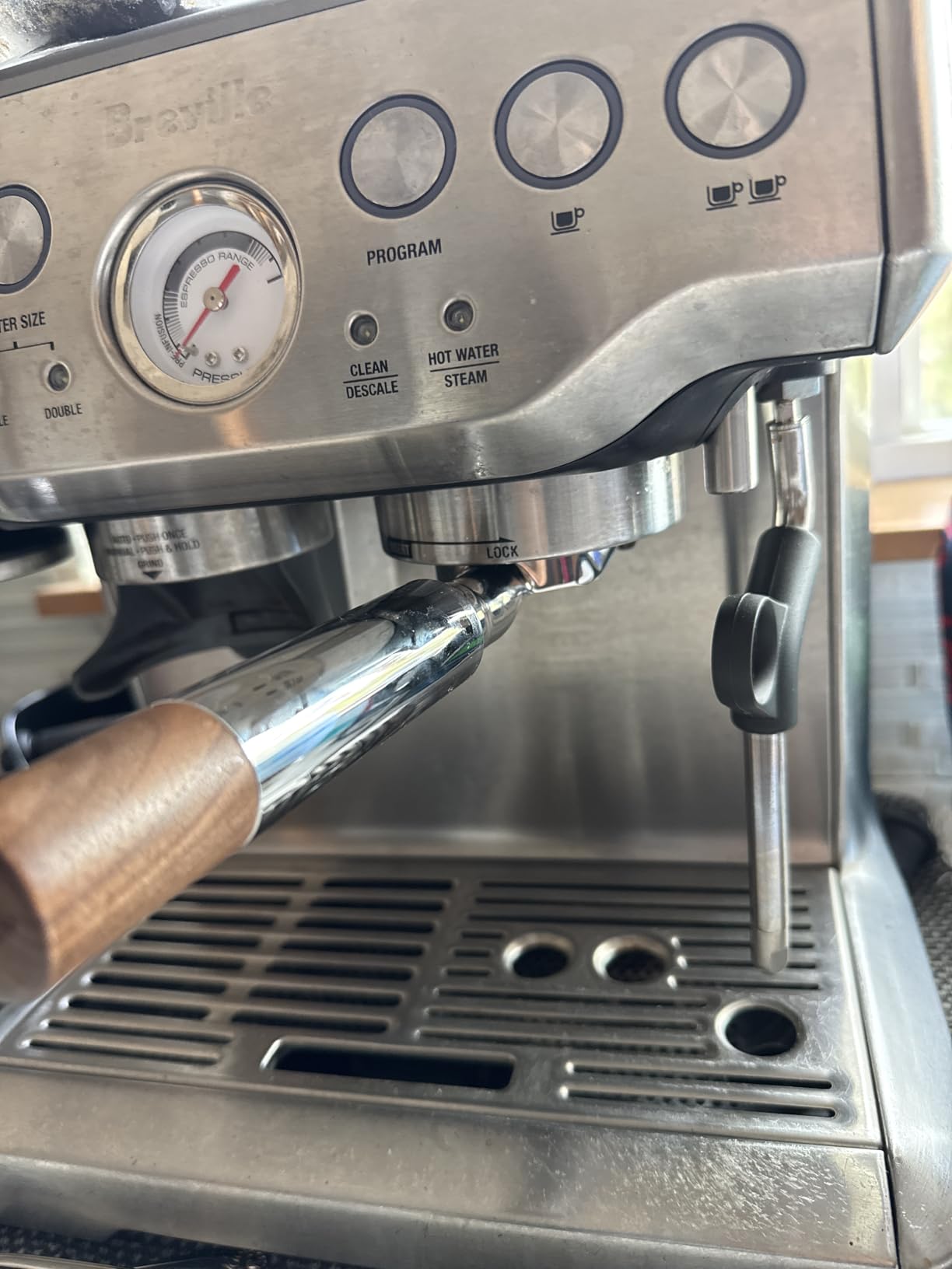 IKAPE 54mm Bottomless Naked Portafilter, Suitable for 54mm Breville Barista Series BES870/880 Machine & Solis Barista Machines (Bambino Plus Not Supported) customer photo 2