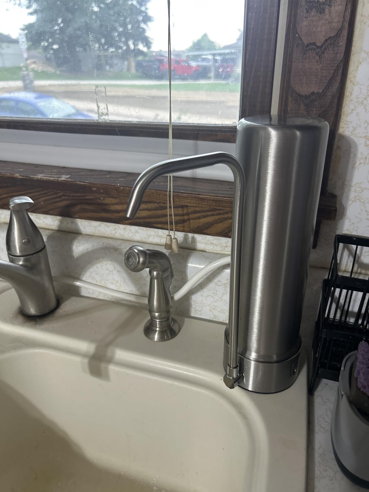 LCF Alkaline 7-Stage Stainless Steel Countertop Water Filter, 16000 Gallons | Silver-Ion Enhanced Water Filter for Sink Faucet, Reduces Heavy Metals, Bad Taste & 99% Chlorine, 2 Filters, NSF42 customer photo 2