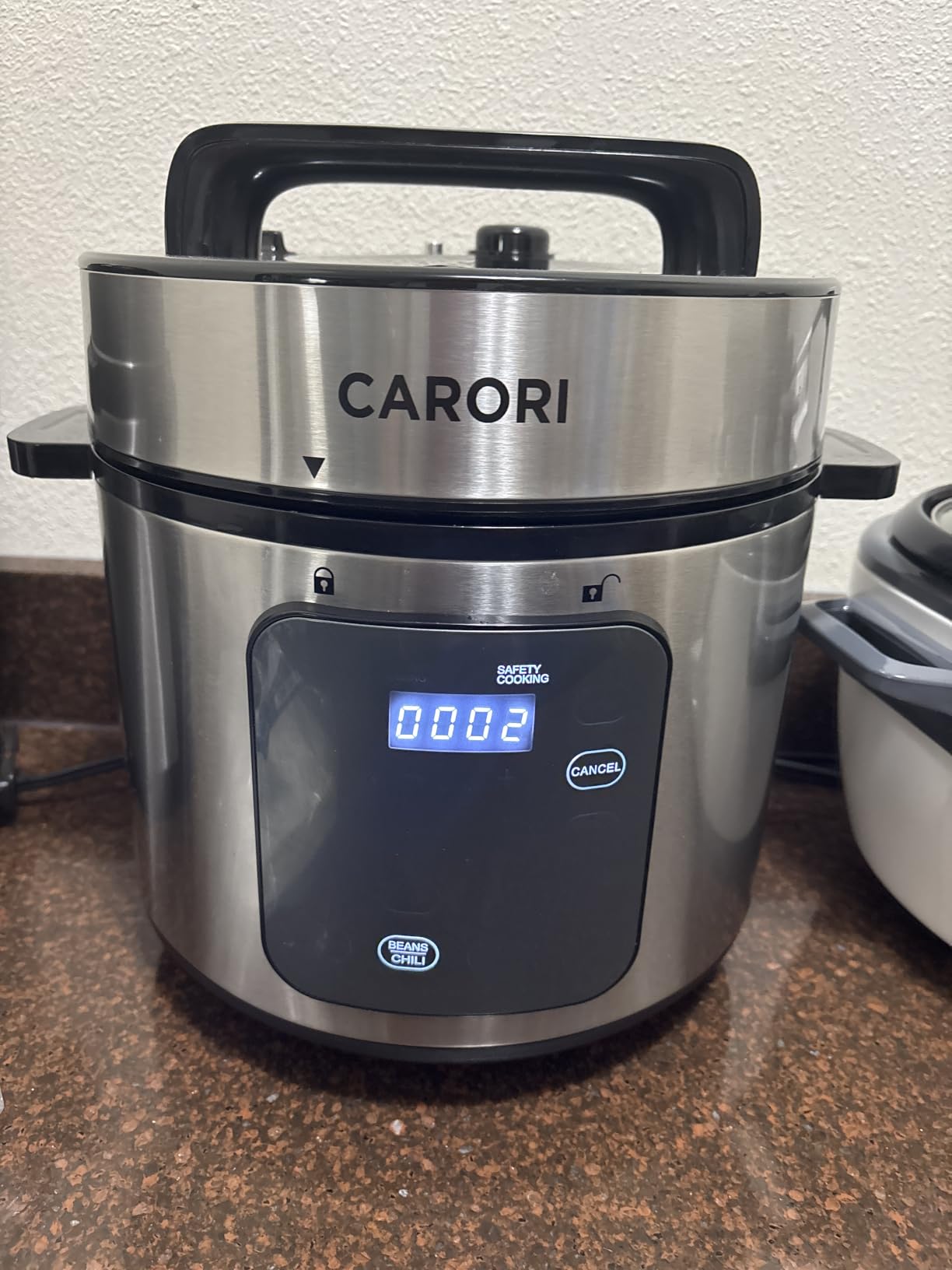 12-in-1 Electric Pressure Cooker 8 Quart, 1200W olla de presion Multi-Cooker with Non-Stick Ceramic Pot, Slow Rice Cooker, Saute, Steamer, Yogurt & Food Warmer, Delay Timer, Silver customer photo 2