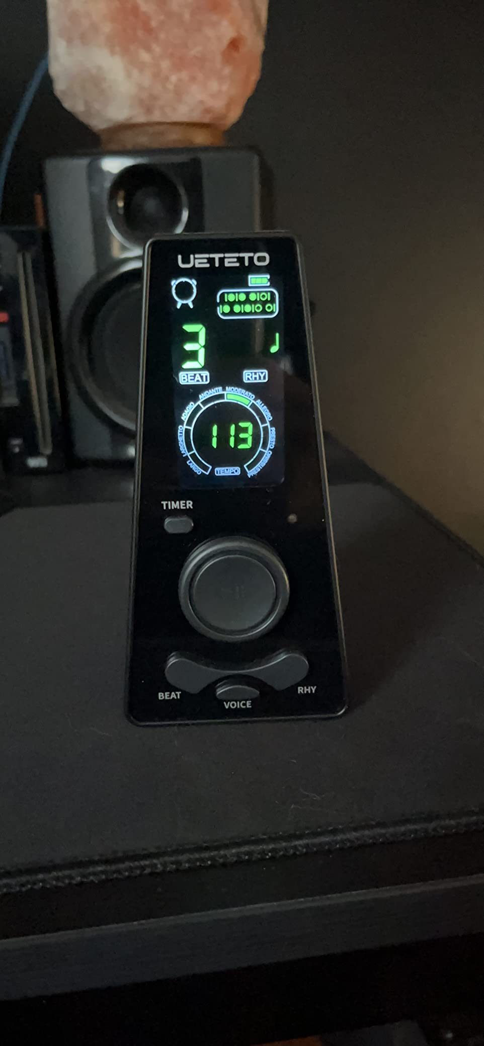 Ueteto Digital Metronome for Piano/Guitar/Drum | Metronome with Timer, Electronic/Human Voice, Volume Control, Headphone Jack, 10 Beats, 9 Rhythms, 40-208 BPM, 16-H Rechargeable customer photo 1