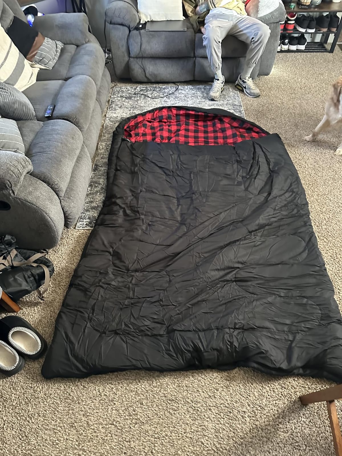 0 Degree Double Sleeping Bag for Adults Queen Size 2 Person Sleeping Bag for Cold Weather with Compression Sack for Car Camping, Hunting and Tent Camp customer photo 2
