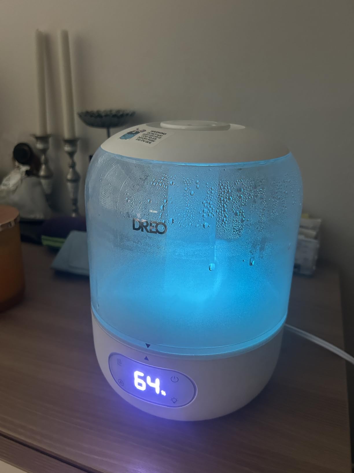DREO 3L Humidifiers for Bedroom, 30H Runtime, 26 dB Quiet, New Edition | Easy to Refill & Clean, Precise Humidity Control, Night light, Cool Mist Air Humidifier for Large Room, Baby Nursery customer photo 2