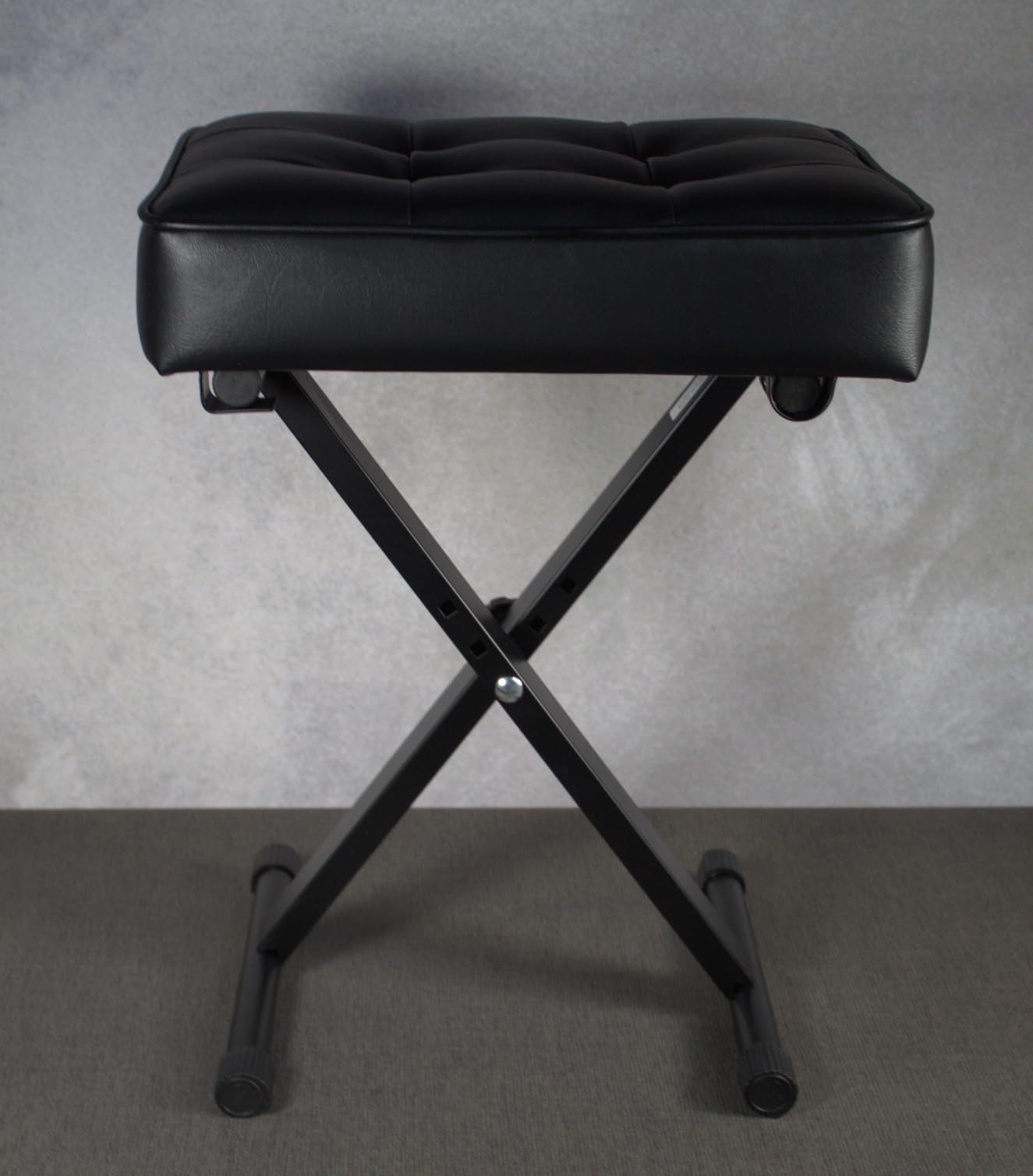Takira Adjustable Piano Bench Keyboard Bench High Resilience Support, Black | High-resilience foam resists sagging, 3 heights 15.3-19.9