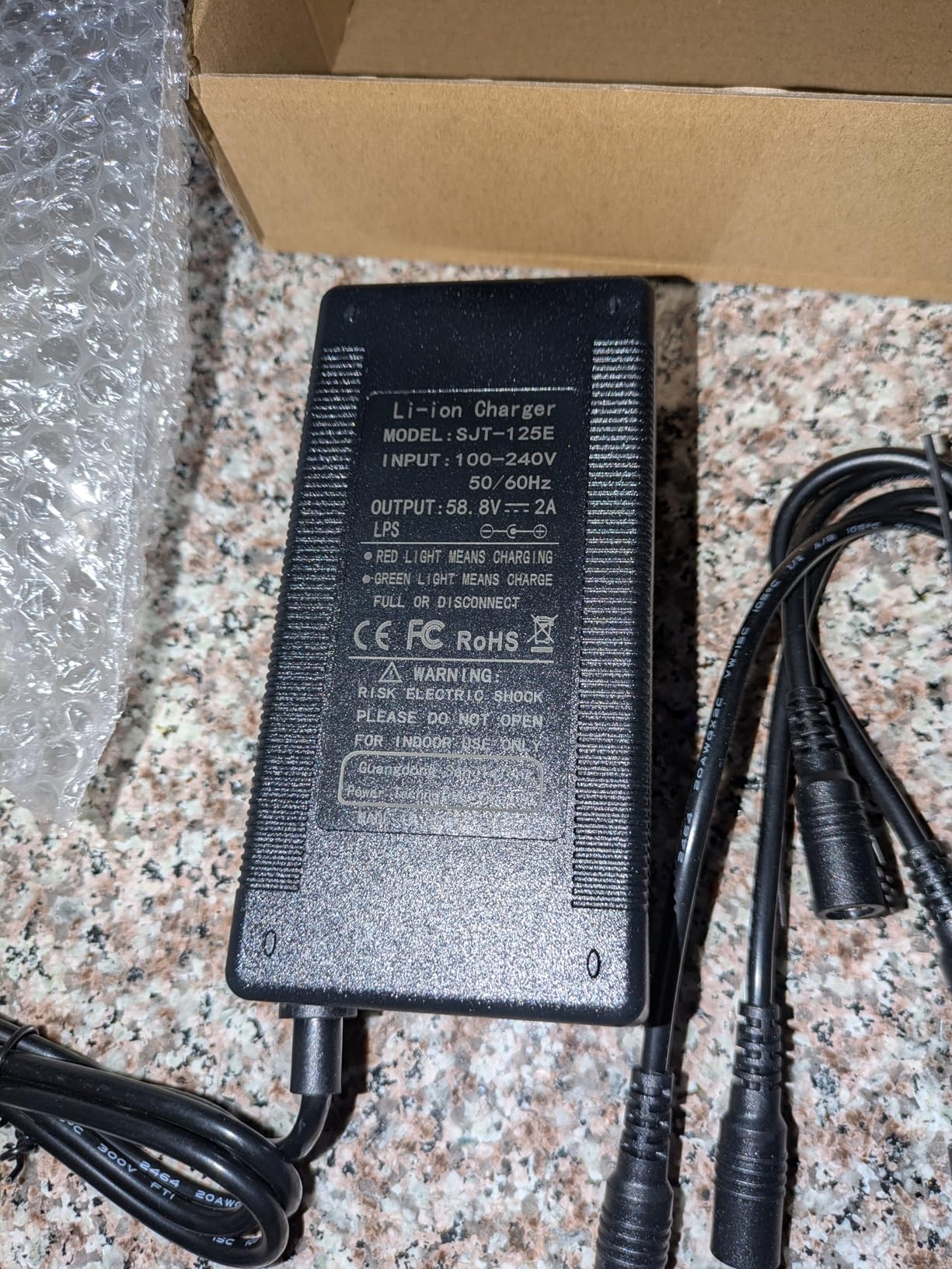 52V Ebike Charger with 5 Plugs, 58.8V Fast Electric Scooter Charger Replacement Universal for 52V Lithium Batteries customer photo 1