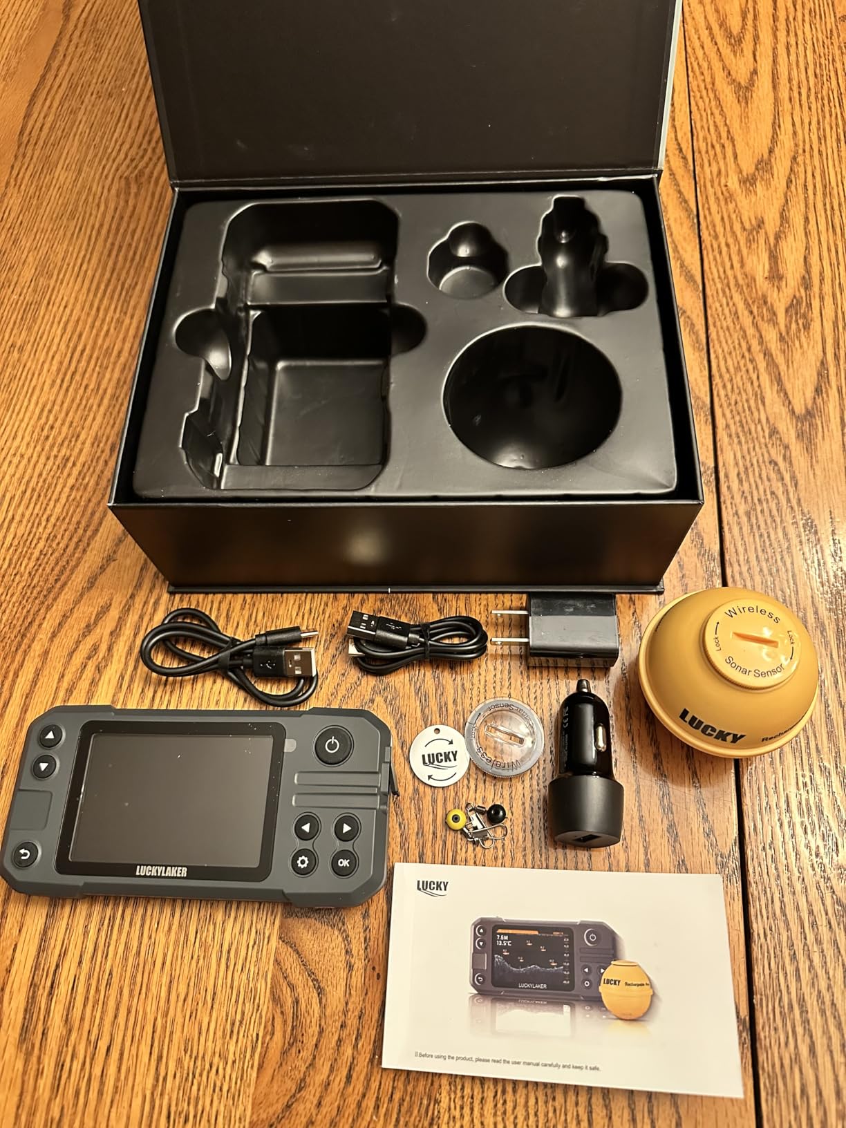 LUCKY Kayak Portable Fish Finder Transducer Wireless Sonar Fish Finders Boat Rechargeable Handheld Fish Depth Finder Fishing MT-202 customer photo 2