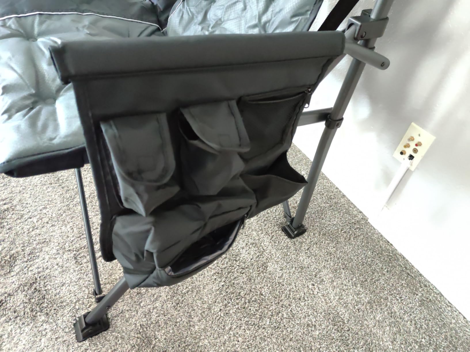 TIMBER RIDGE Padded Oversized Folding Camping Chair, 500lbs, Black | High Back, Heavy Duty for Adults, Cup Holder, Side Pocket Cooler Bag customer photo 1