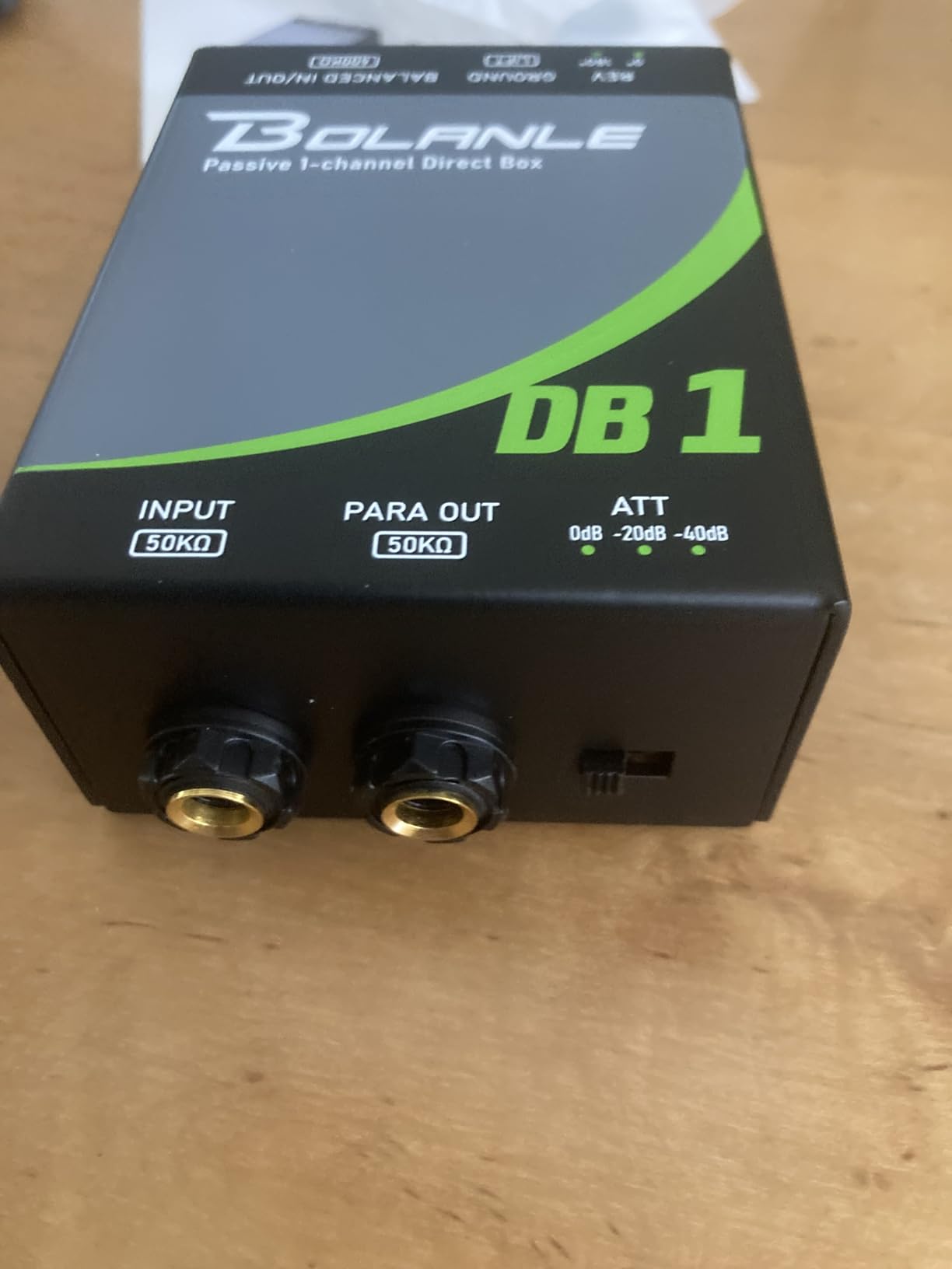 Bolanle DB1 Passive 1-Channel DI Box, Reamp Hum Eliminator XLR Mono customer photo 2
