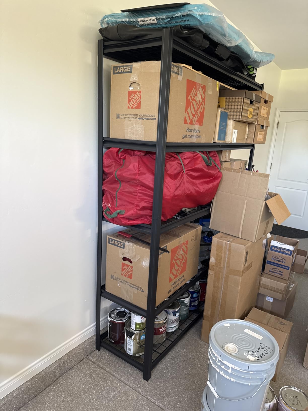 5-tier storage shelves, 78