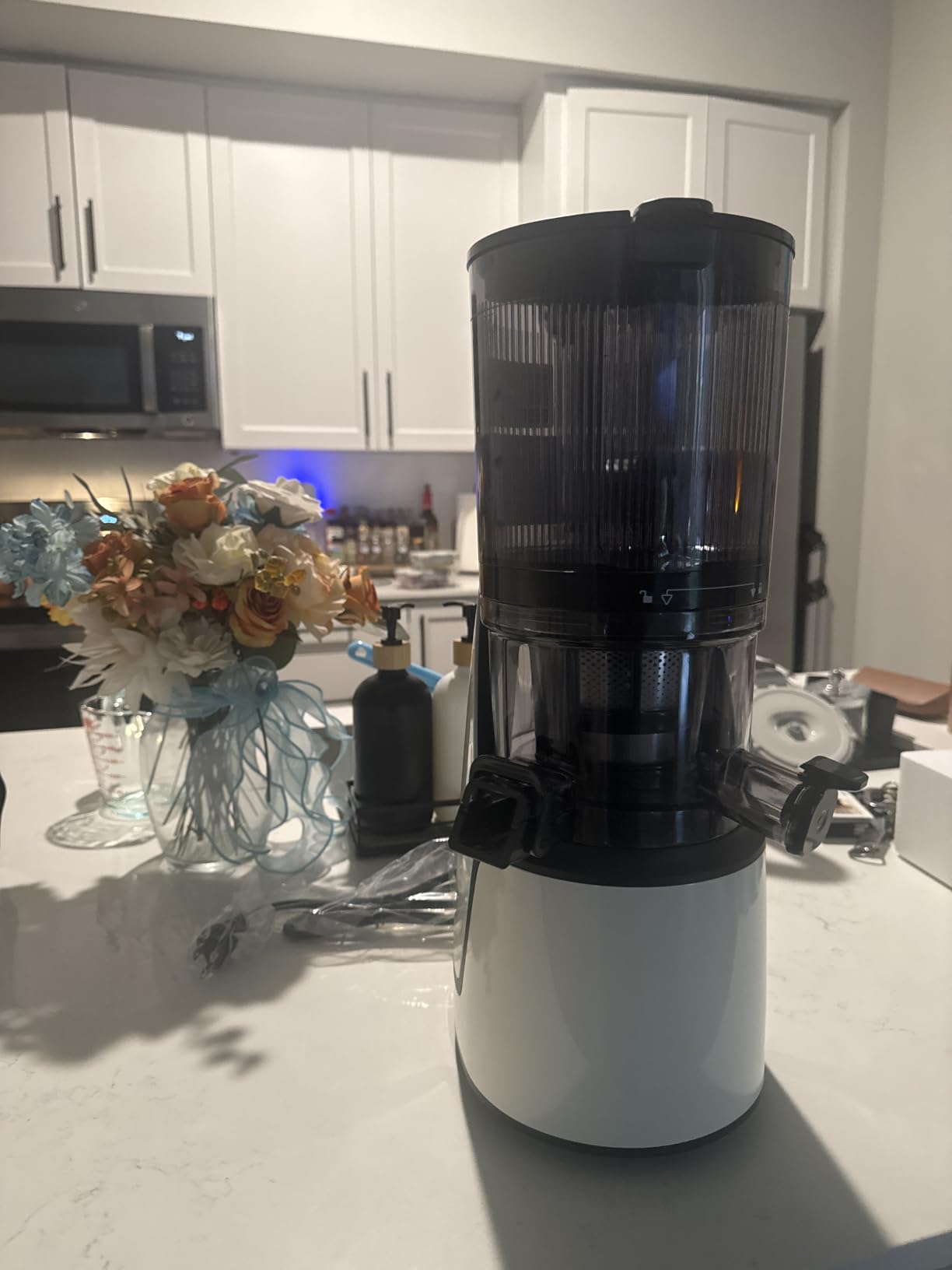 EanOruus Juicer Machines, 3-in-1 Cold Press Juicer, Premium Gray | Makes Juice, Nut Milk & Sorbet, 6.5