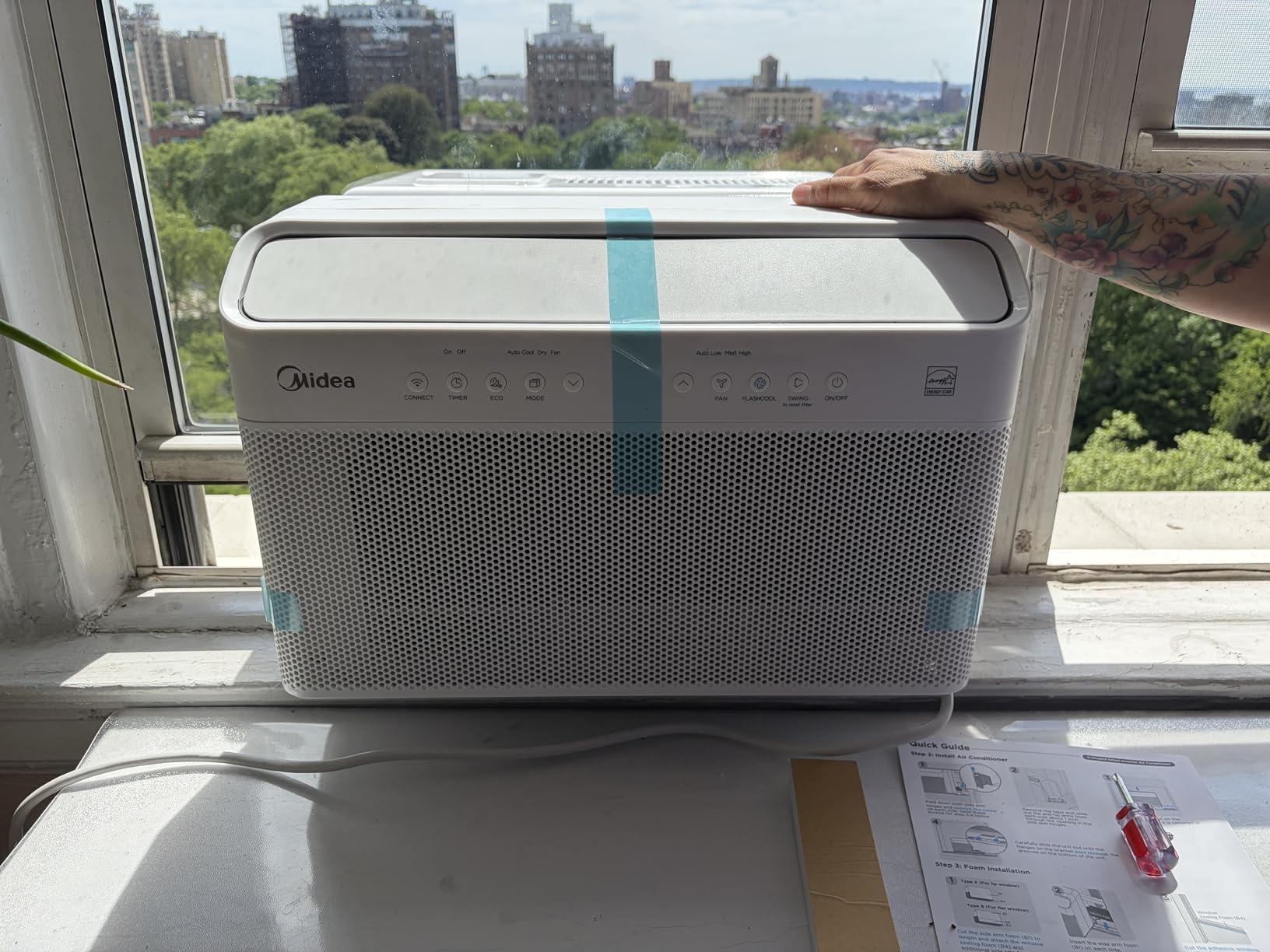 Midea 6,000 BTU U Shaped Window Air Conditioner, Cools up to 250 Sq Ft | Ultra Quiet U-Shaped Design, Inverter Control, Open Window Flexibility, Alexa/Google Assistant, 37% Energy Savings, 2026 New customer photo 2