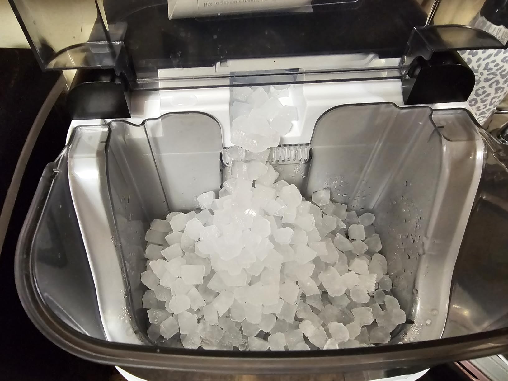 EUHOMY Nugget Ice Maker Countertop, Ready in 7 Mins, 35Lbs/24H Pebble Ice Maker Machine, Self-Cleaning Countertop Sonic Ice Makers with Ice Scoop&Basket, Pellet Ice Maker for Home, Stainless Steel customer photo 1