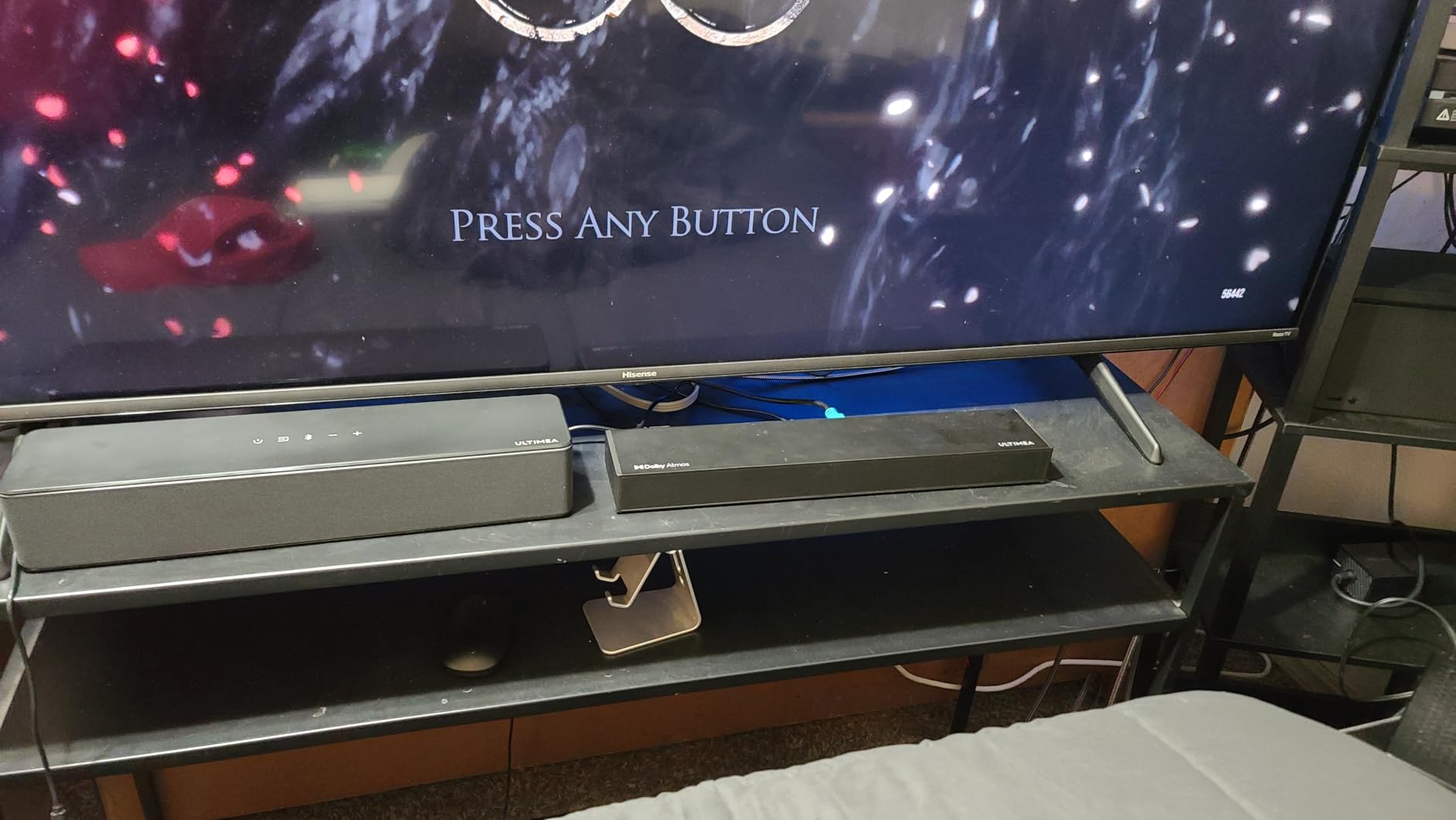 ULTIMEA 7.1ch Sound Bar w/Subwoofer, Virtual Surround System for Smart TV | Home Theater Soundbar with 4 Surround Speakers, App Control, Opt/AUX/BT, Aura A40 (2026 Upgraded) customer photo 2