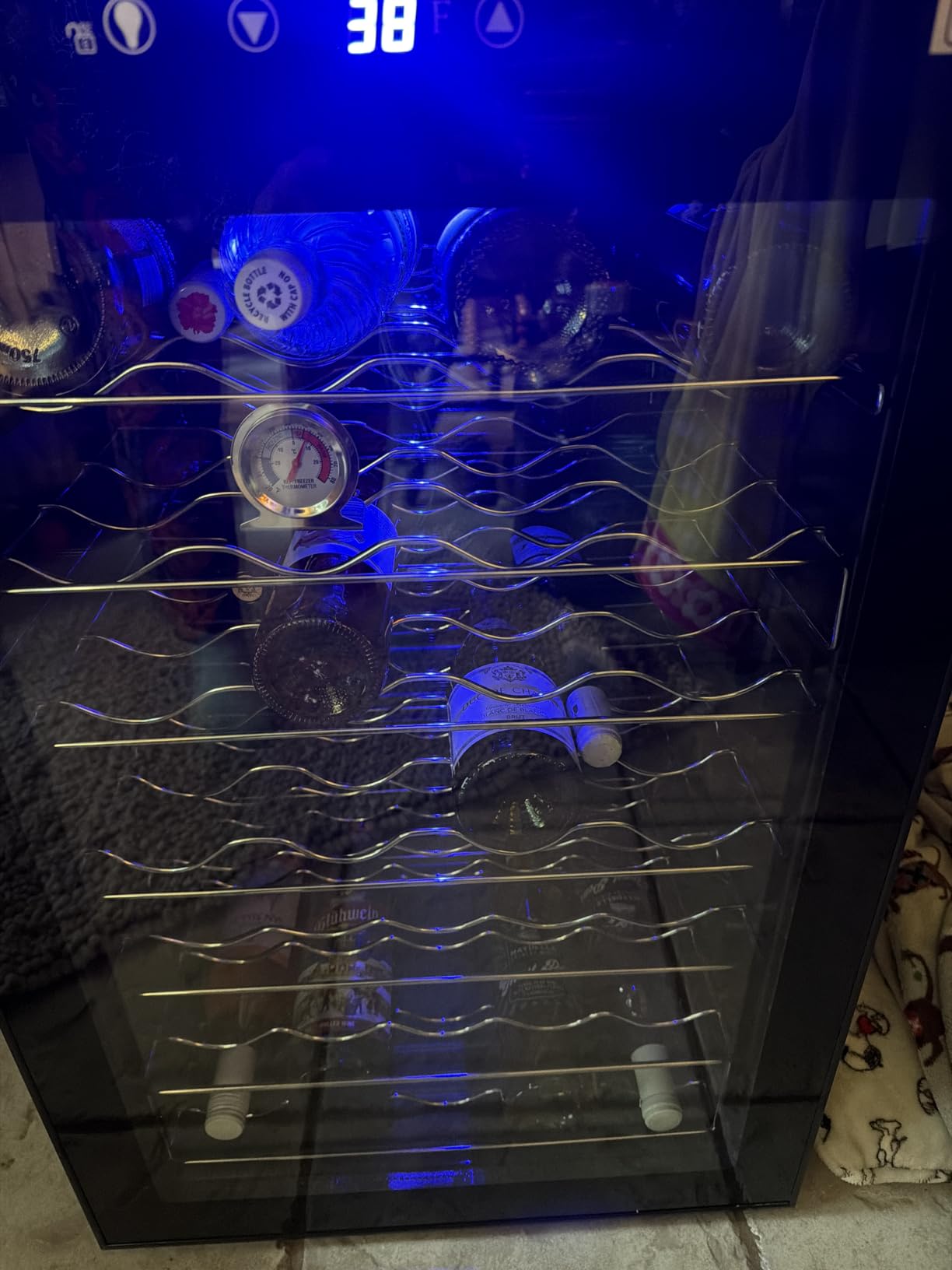 Feelfunn 12 Bottle Wine Cooler Refrigerator, Freestanding Wine Fridge, Black | 41-64°F Digital Temp Control, Glass Door, Quiet Operation, Small Wine Cooler for Red, White and Champagne in Home Bar, Office customer photo 1