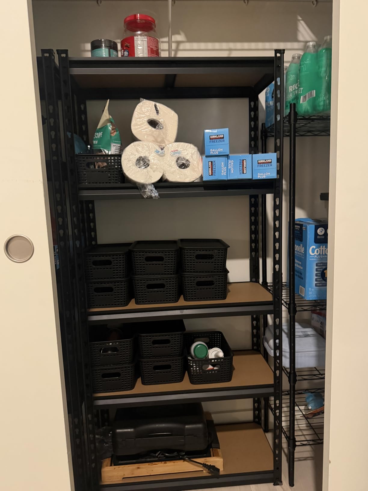 Heavy Duty Garage Shelving, 5-Tier Metal Storage Shelves, 2400LBS Shelving Unit, Adjustable Shelving Rack, Standing Shelf Units for Garage Storage Warehouse, 28'' x 12'' x 60'' customer photo 2