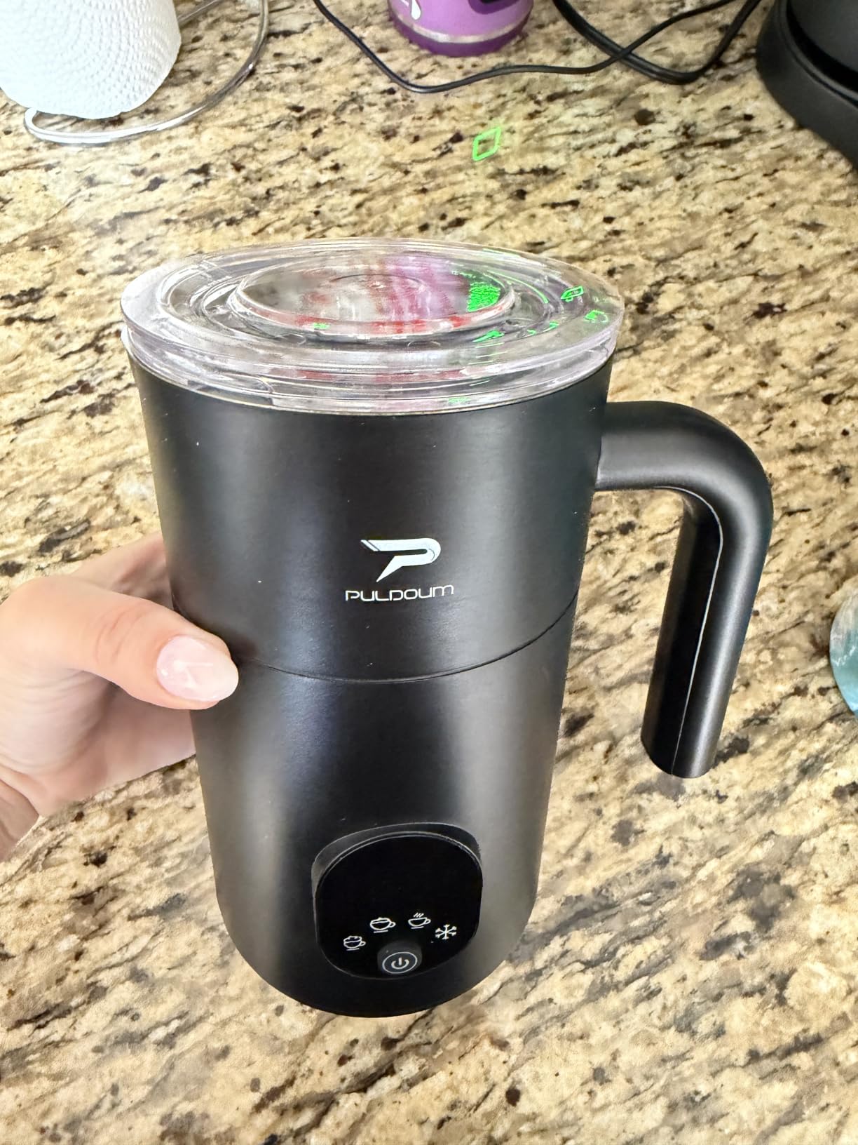 Milk Frother and Steamer 4 in 1 Automatic Coffee Steamer Frother, 11.8OZ / 350ML customer photo 1