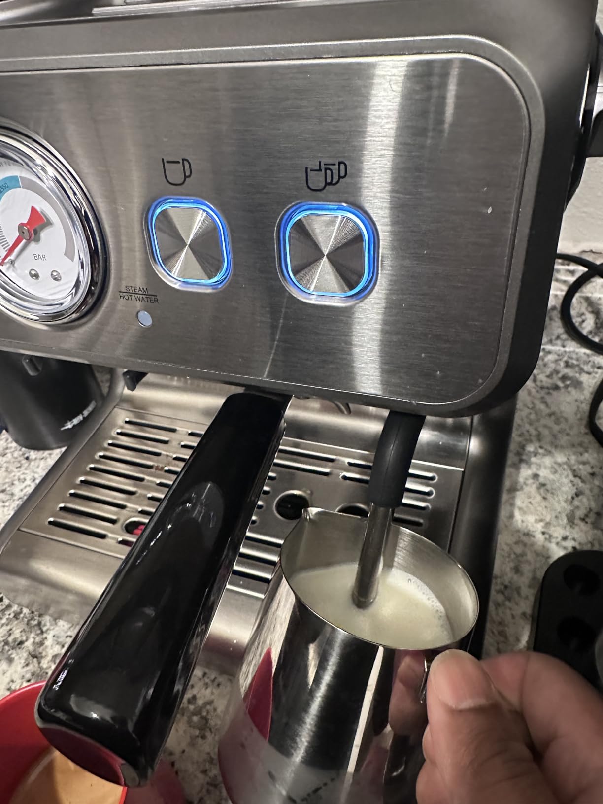Electactic 15 Bar Espresso Machine with Grinder & Milk Frother, 58mm Expresso Coffee machines, Dual Boiler customer photo 2