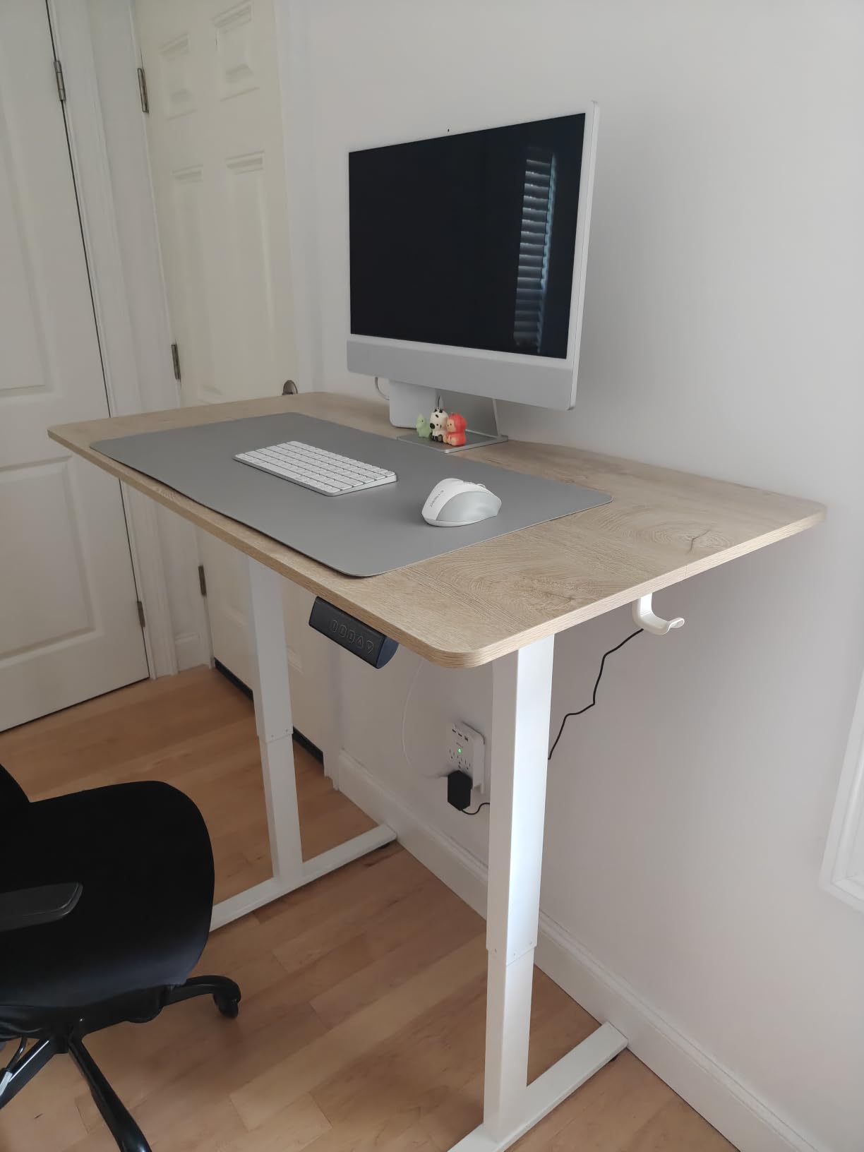 FEZIBO Standing Desk 83 × 37 Inch Electric Height Adjustable, Black | 1