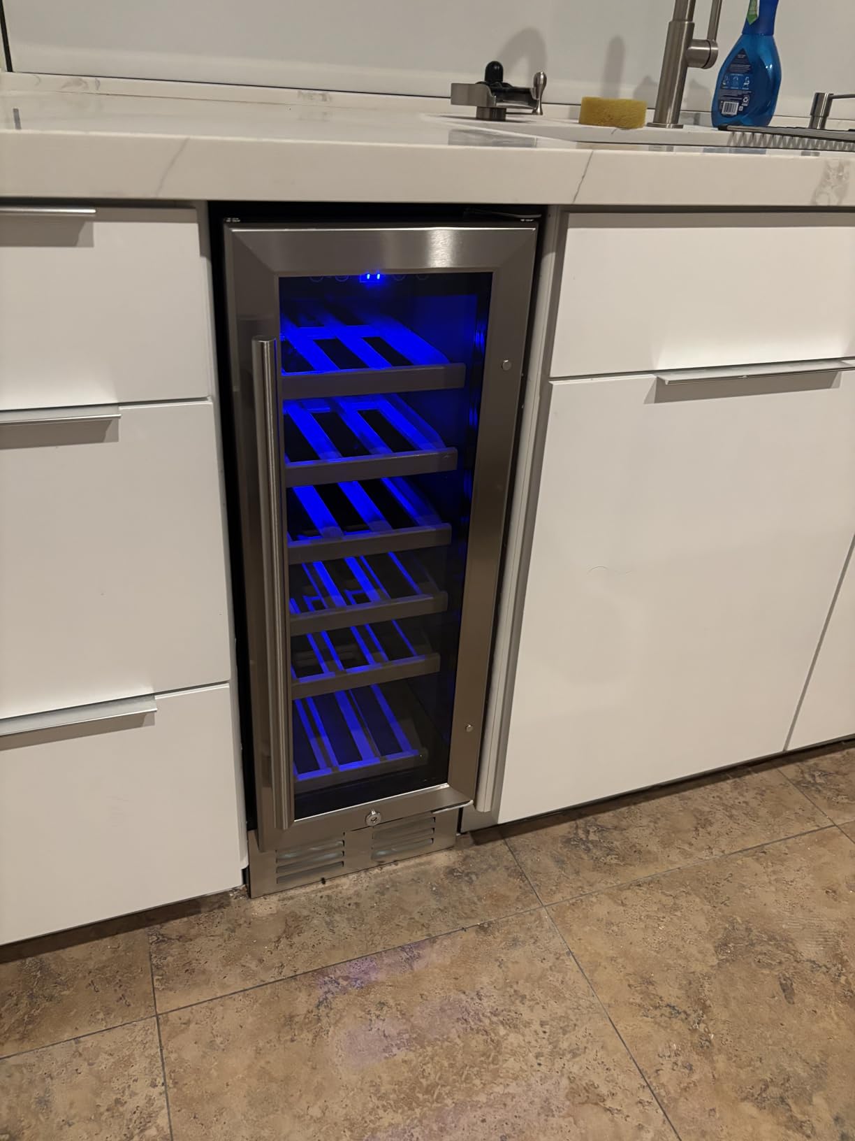 EUHOMY 15 Inch Wine Fridge, 33 Bottle Dual Zone Wine Cooler Refrigerator | Compressor Cooling, Built-in or Freestanding, Glass Door, Removable Shelves, LED Light, Digital Temperature Control, Home Bar customer photo 1