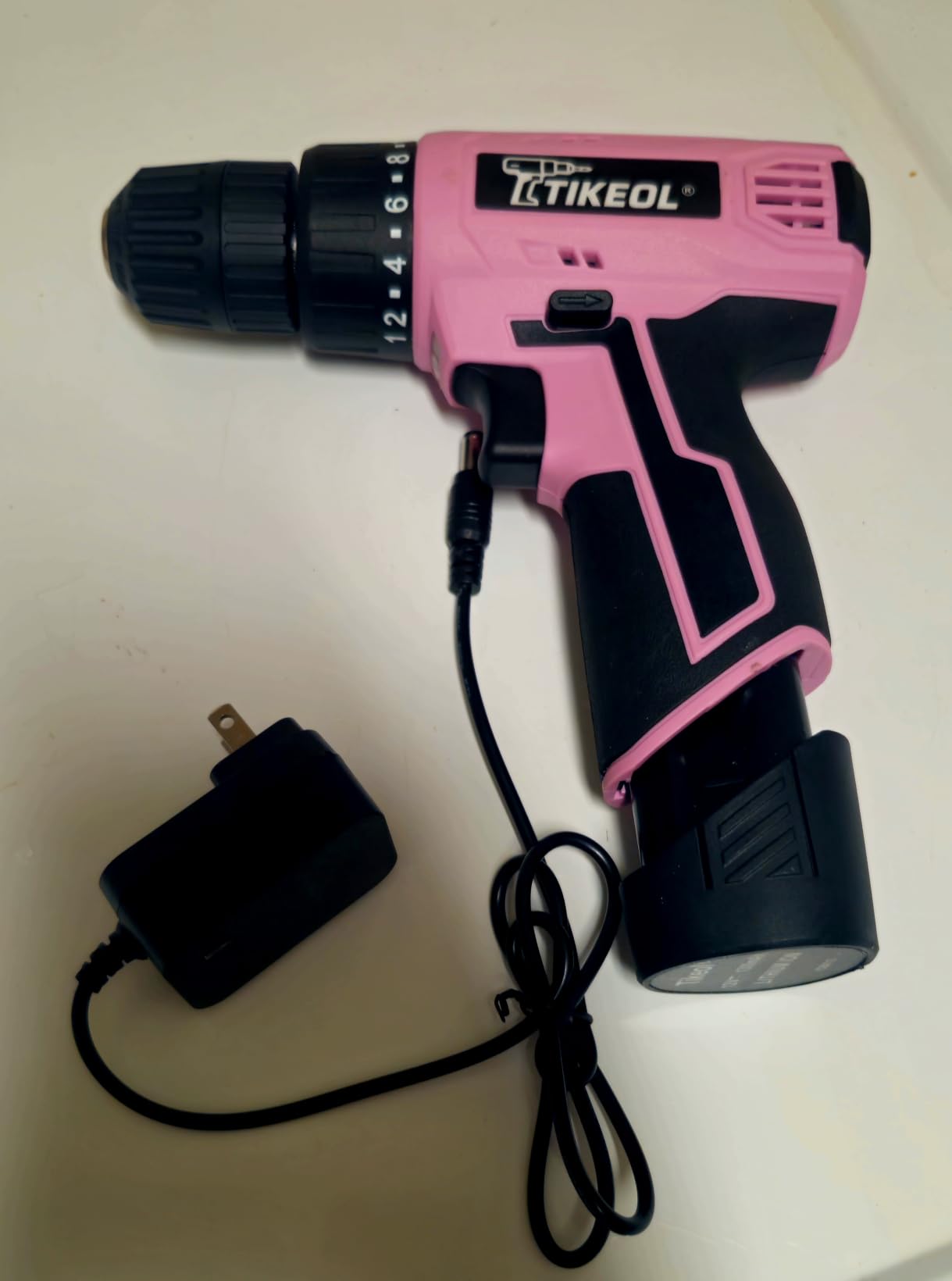 12V Cordless Drill Set with Battery & Charger, Electric Power Drill with Pure Copper Motor, 180 In-lbs Torque, 18+1 Clutch, 3/8