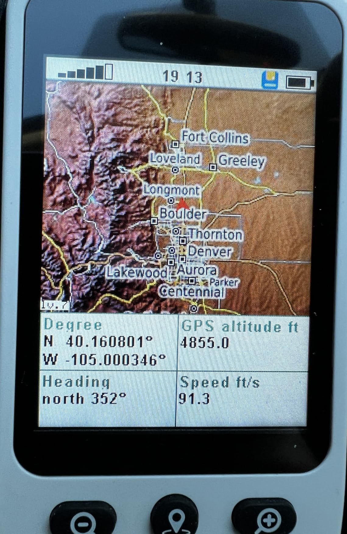 S190 Handheld GPS Navigator, Rugged Handheld GPS for Hiking with 3-Axis Compass, 3.2