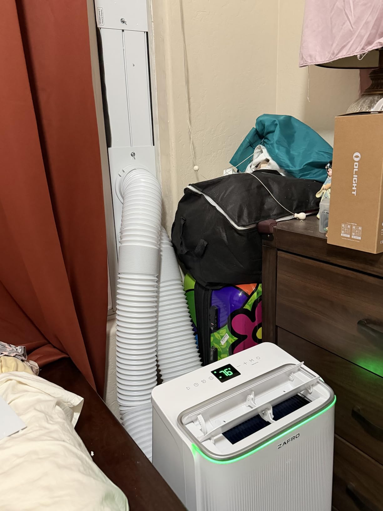 ZAFRO Smart Inverter Portable Air Conditioners, 16000 BTU (12000 BTU SACC) | Dual Hose Portable AC Unit with Energy Saving/Ultra Quiet(42dB)/Drainage-free Cooling/APP/Remote for Multi-Scenario Use customer photo 2