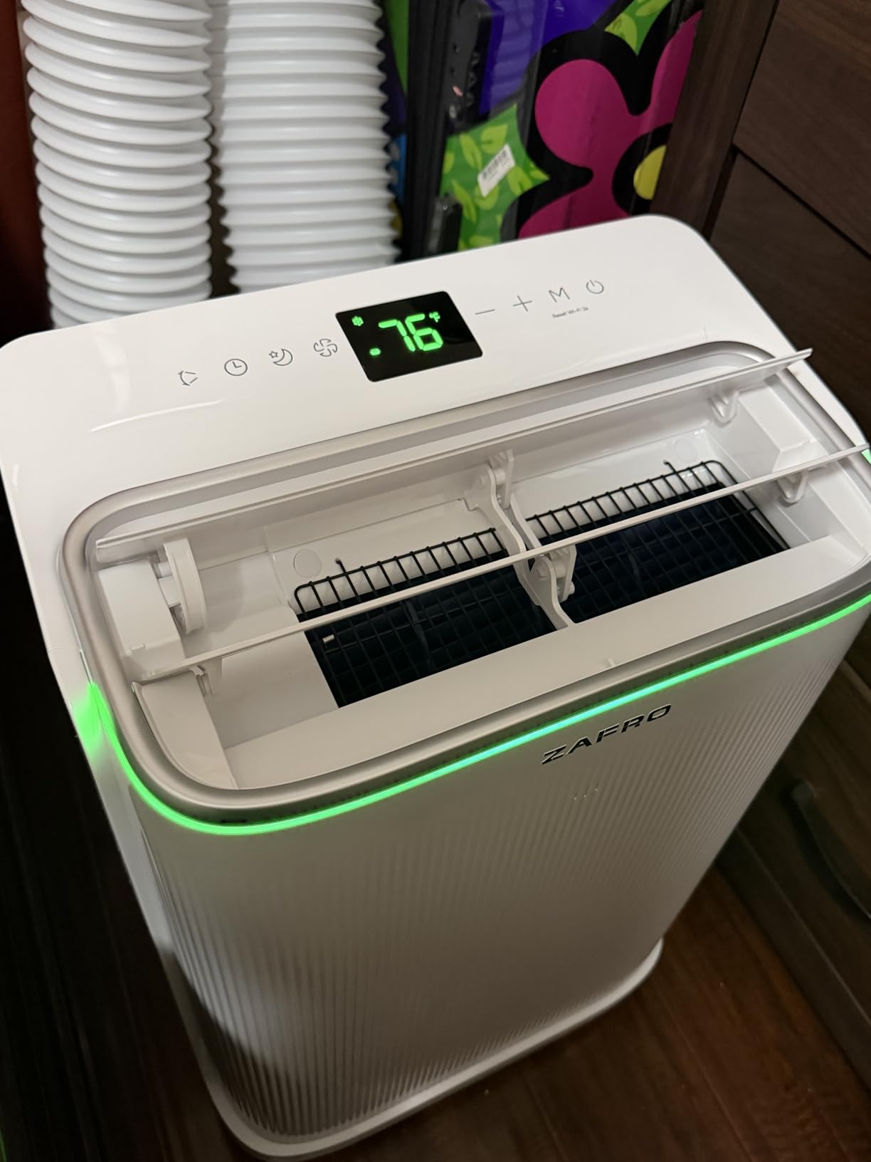 ZAFRO Smart Inverter Portable Air Conditioners, 14000 BTU (10000 BTU SACC) | Dual Hose Portable AC Unit with Energy Saving/Ultra Quiet(42dB)/Drainage-free Cooling/APP/Remote for Multi-Scenario Use customer photo 2