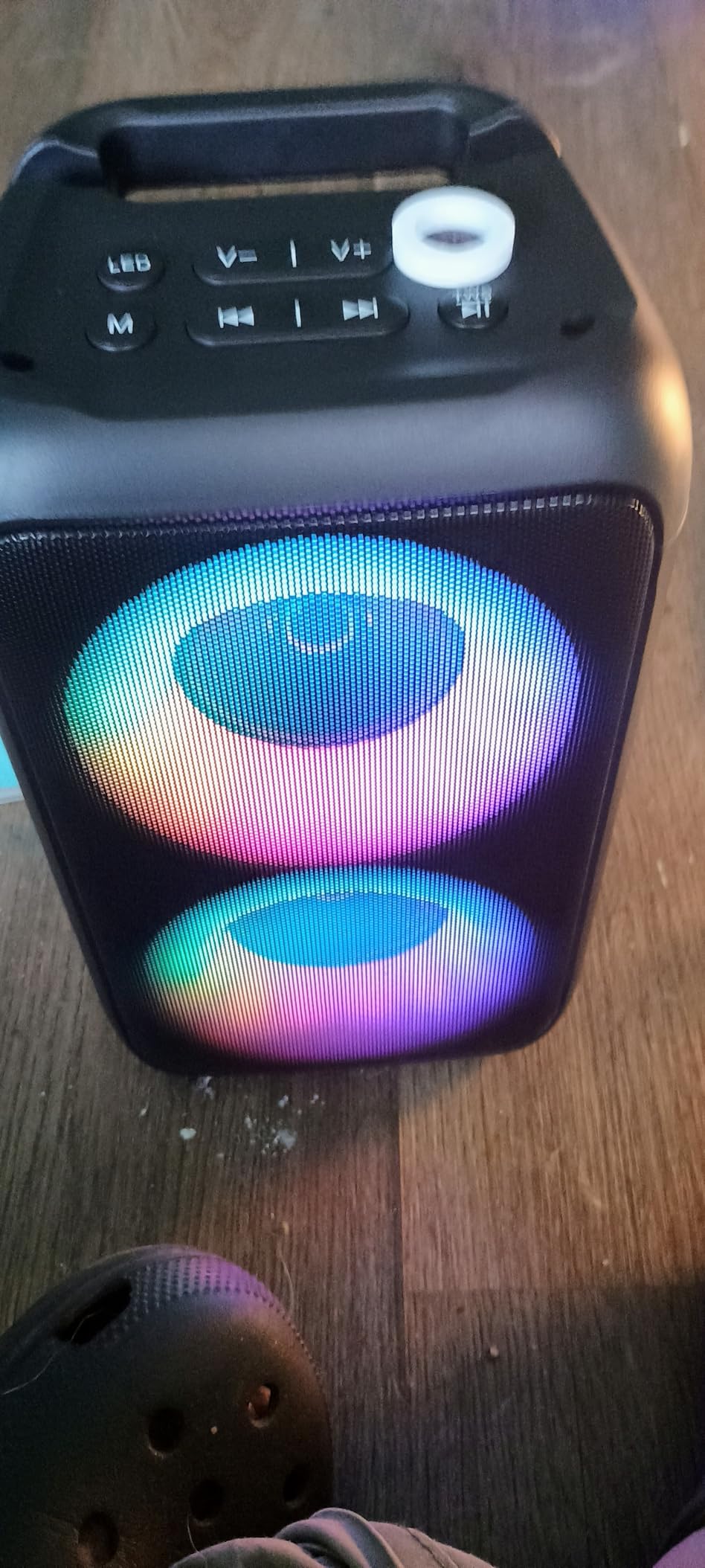 Bluetooth Speaker with 3 Wireless Microphones, Portable Party Speaker for Adults & Kids with Lights, Speakers Bluetooth Wireless, Floorstanding Speakers Support TWS/AUX/USB/TF Card for Home Party Gift customer photo 1