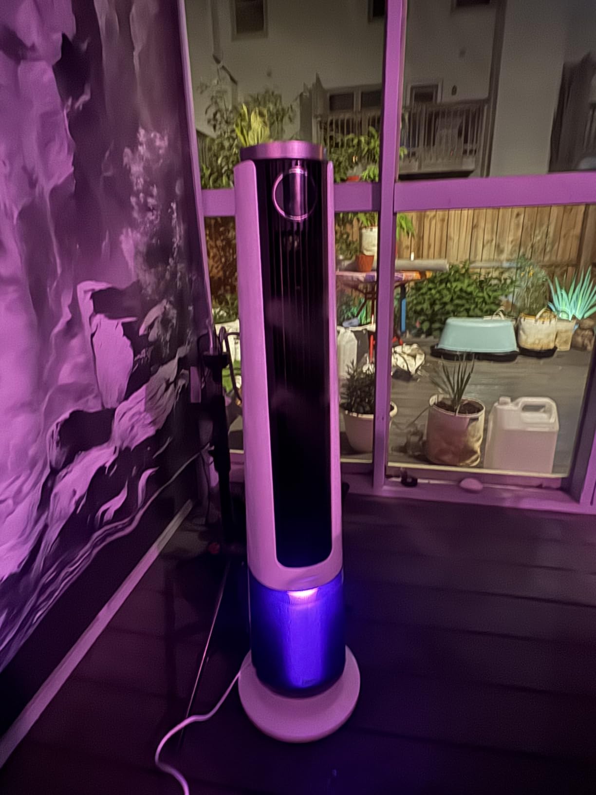 DREO TurboCool Misting Fan 765S, Fans that Blow Cold Air, 10°F Cooling Fan | 34ft/s Fast Evaporative Air Cooler, 6L Tank, 20 dB Quiet DC Motor, 90° Tower Fan with 12 Speeds, 4 Modes for Home, White customer photo 1