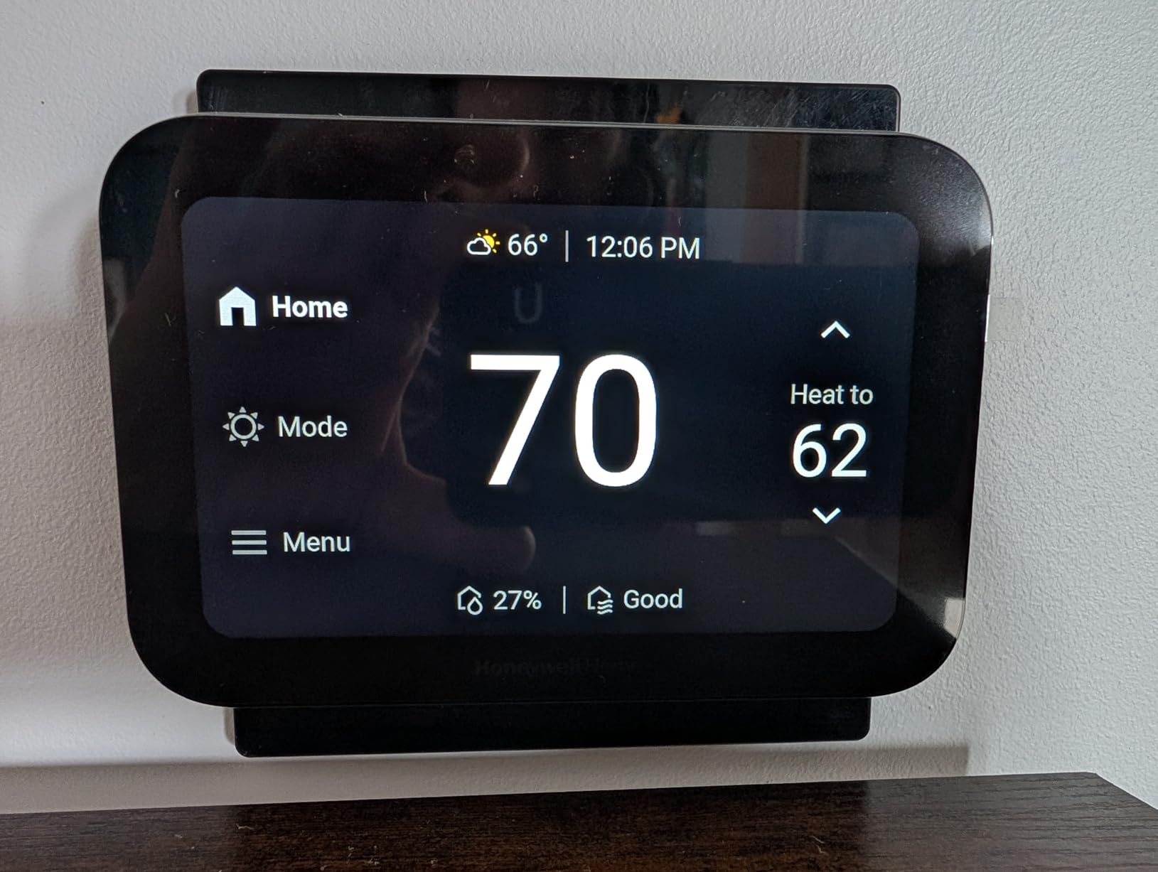 Honeywell Home X7S Smart Wi-Fi Programmable Thermostat, Black, 4.3