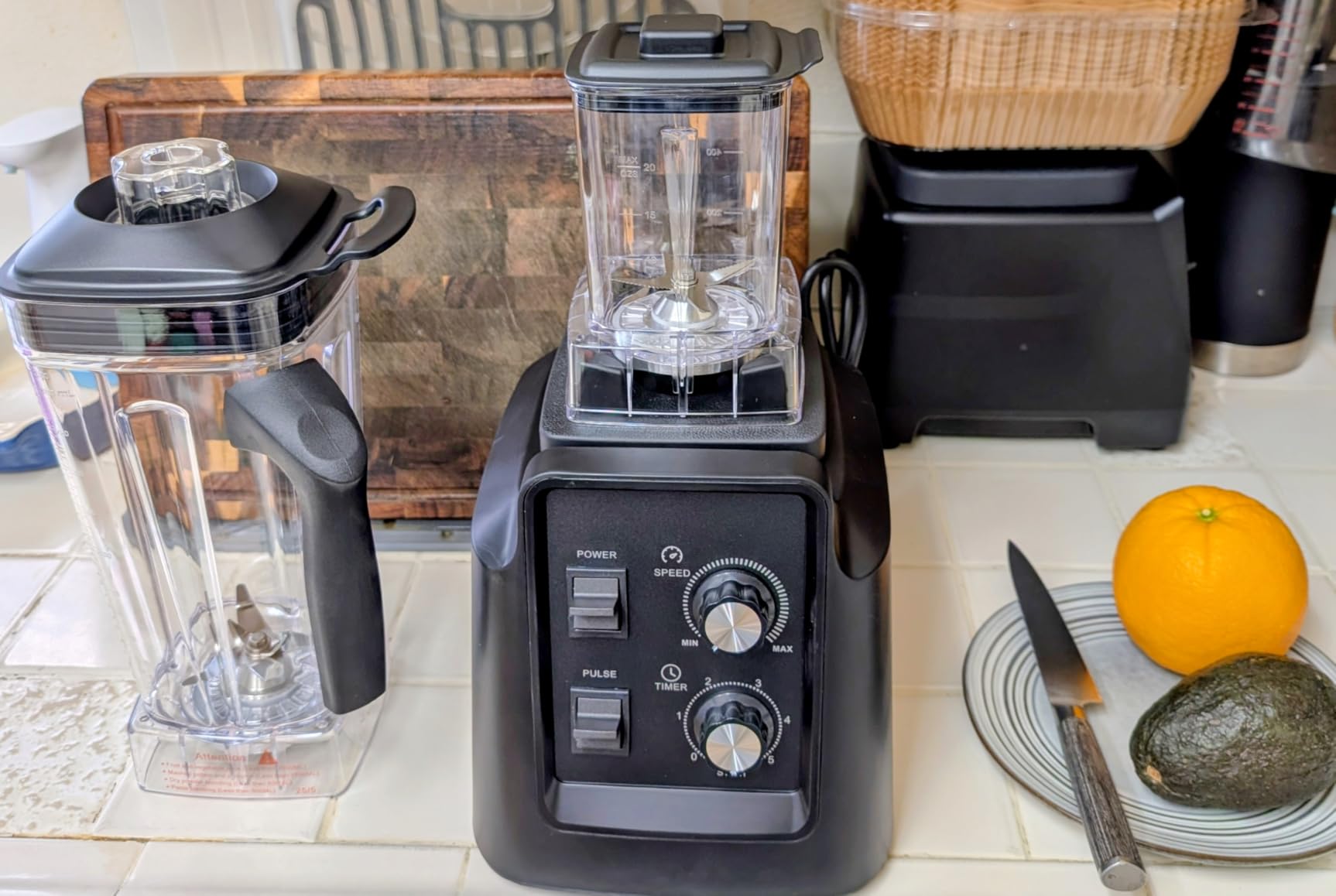 Blender, 1800W Blender with Grinder - 6-Blade Professional Smoothie Blenders for Kitchen, Crushes Ice, Self-Cleaning, 68oz & 20oz Jars Dishwasher Safe, for Baby Food, Nut Butter customer photo 1