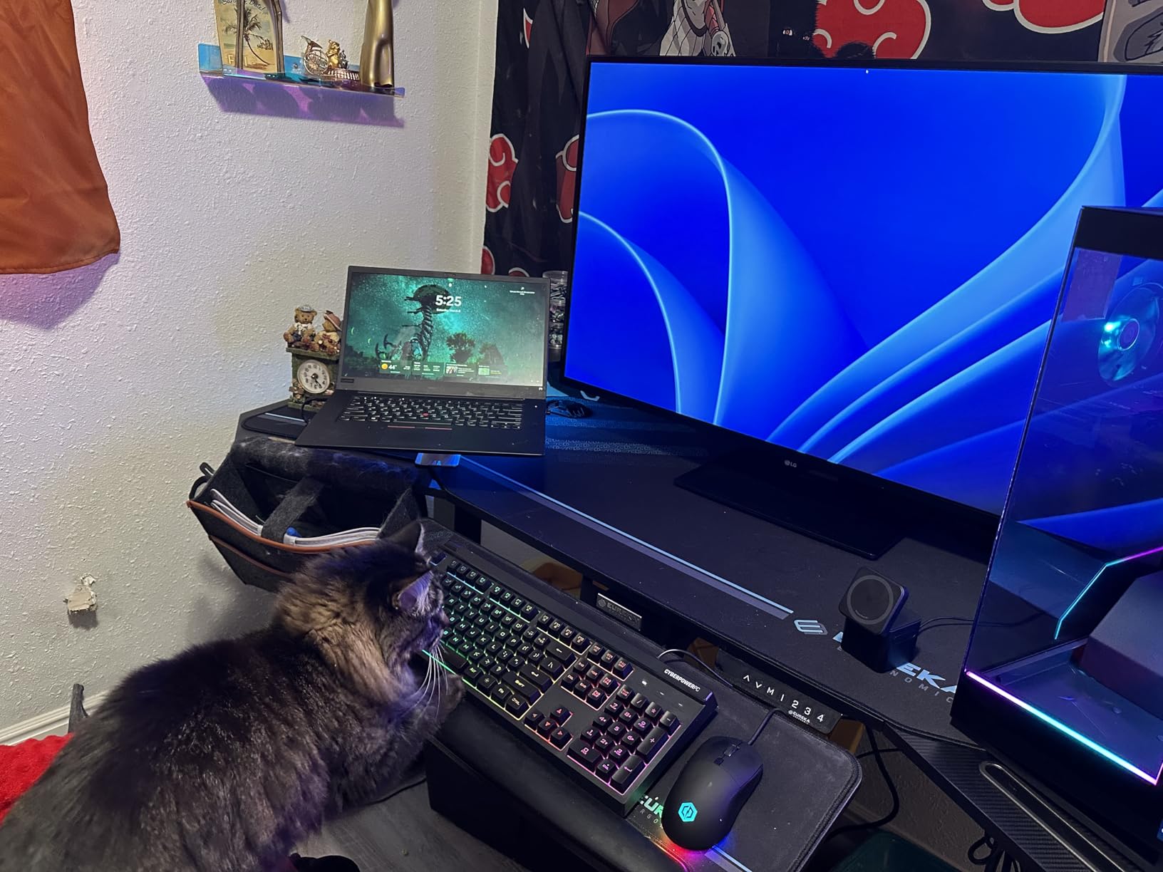 EUREKA ERGONOMIC Solid Wood Top Gaming Desk with Keyboard Tray, 72