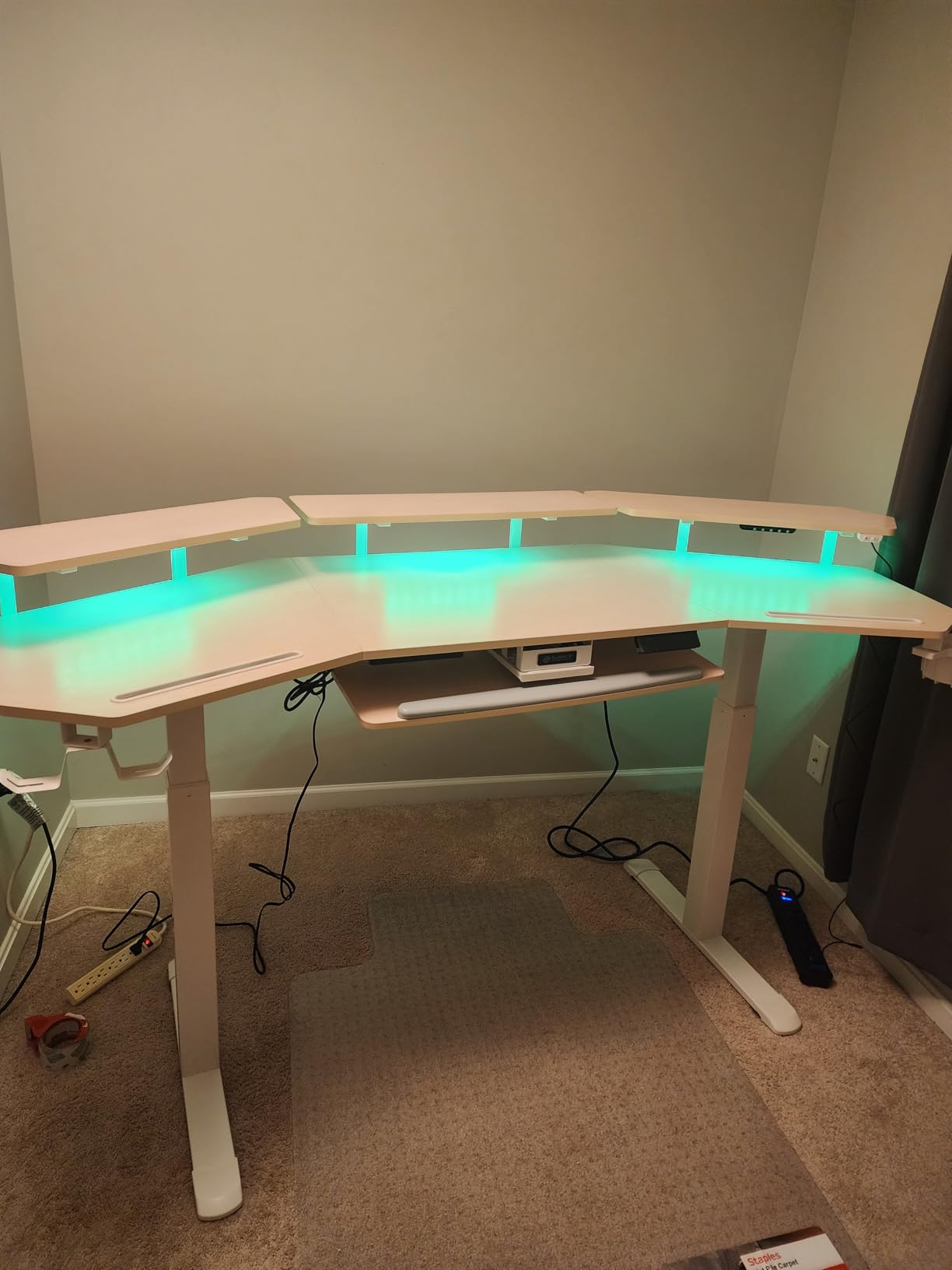 EUREKA ERGONOMIC Solid Wood Top Gaming Desk with Keyboard Tray, 72