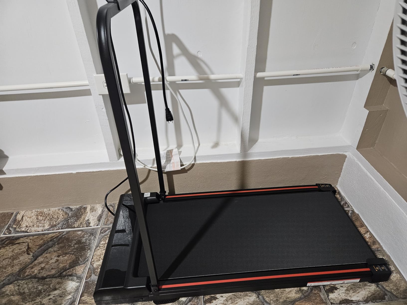 Walking Pad Treadmill for Home - Foldable Treadmills with Handle Bar Mini Portable Walk Pads Under Desk Small Spaces Compact Folding Electric Treadmills Office Walking and Running Machine Terluxra customer photo 2
