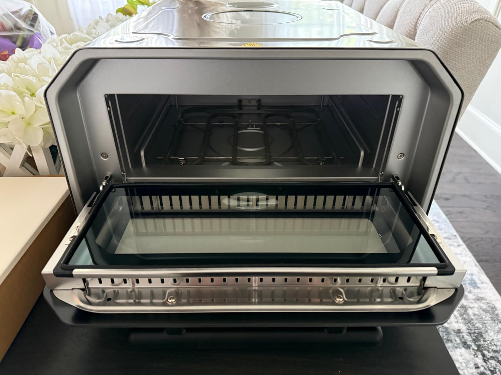 13-in-1 Countertop Pizza Oven, 90-Second 12 Inch Pizza, up to 850°F, 6 Presets & 6 Bake Modes, PID Control, Expert Mode Makes 5 in 30 Min for Home Pizzeria, Top Window & On-Demand Light, Silver customer photo 2