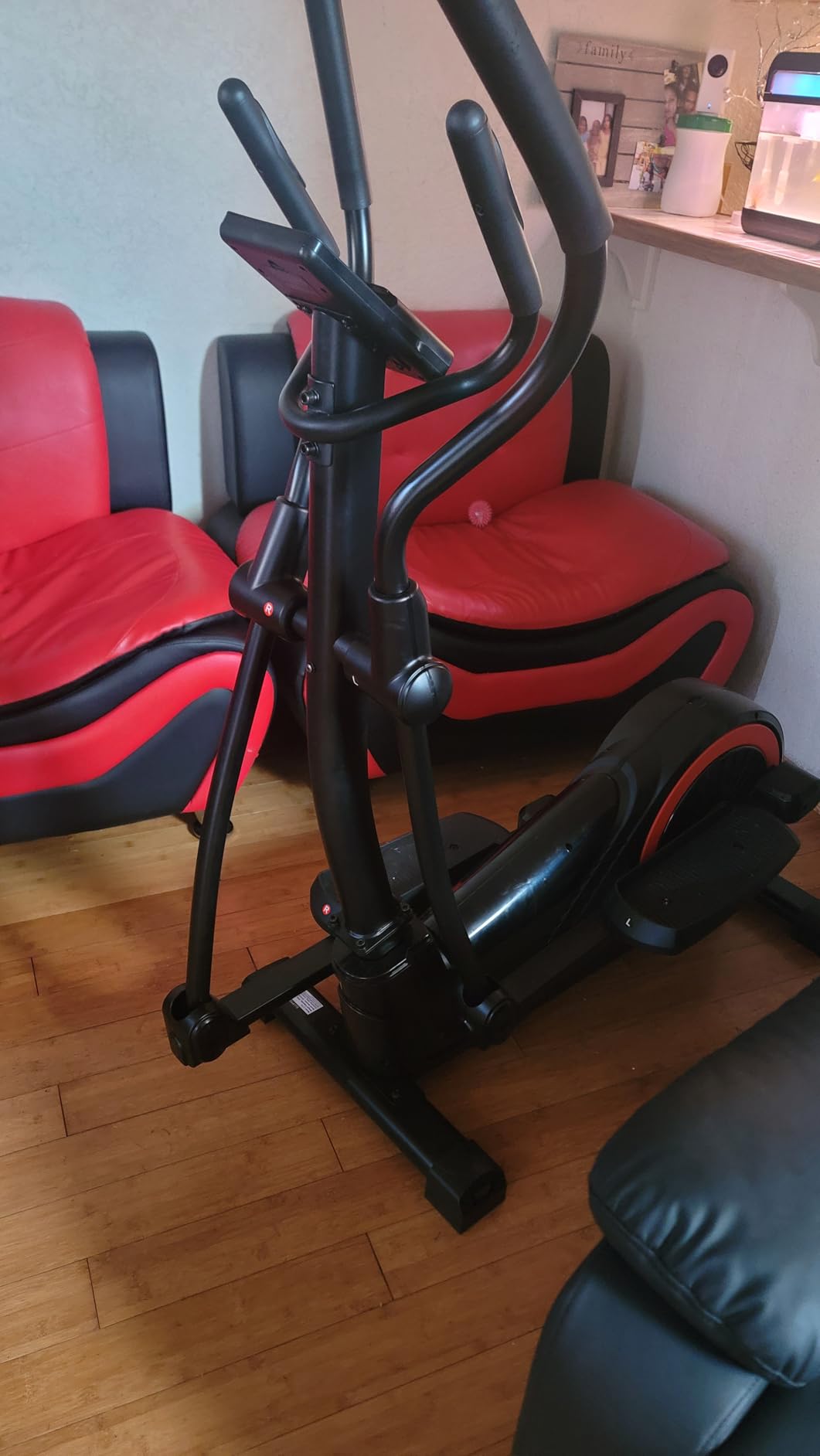 Elliptical Exercise Machine with 15.5''-17'' Stride & Heart Rate Grips, Ultra Silent Magnetic Elliptical Machine for Home with 16 Levels Resistance and LCD Monitor, 400 LBS Weight Capacity customer photo 1