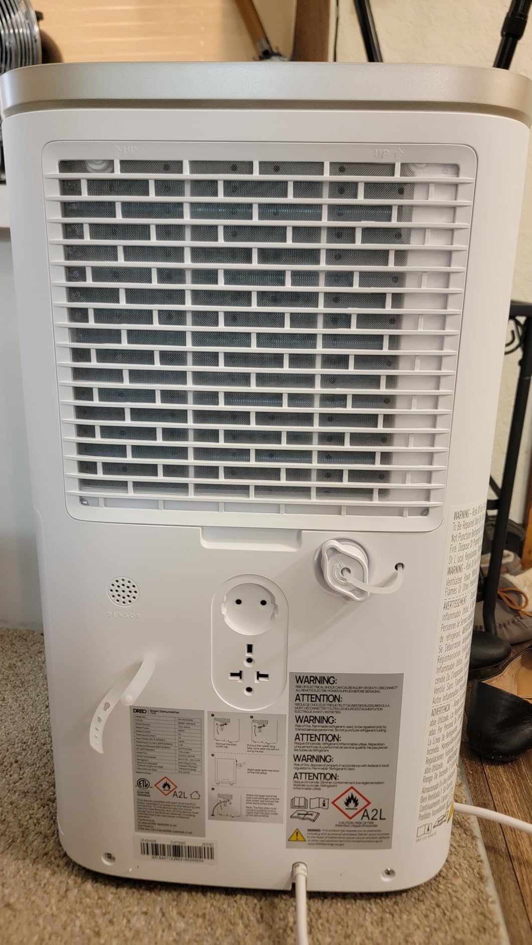 DREO Energy Star 2025 Smart Dehumidifier for Basement, 1.85 Gal Water Tank | 73 Pints, Quiet 41dB, for Home & Large Room up to 2000 Sq Ft, Drain Hose Included, Auto Humidity Control, 3 Fan Speeds, Timer customer photo 2