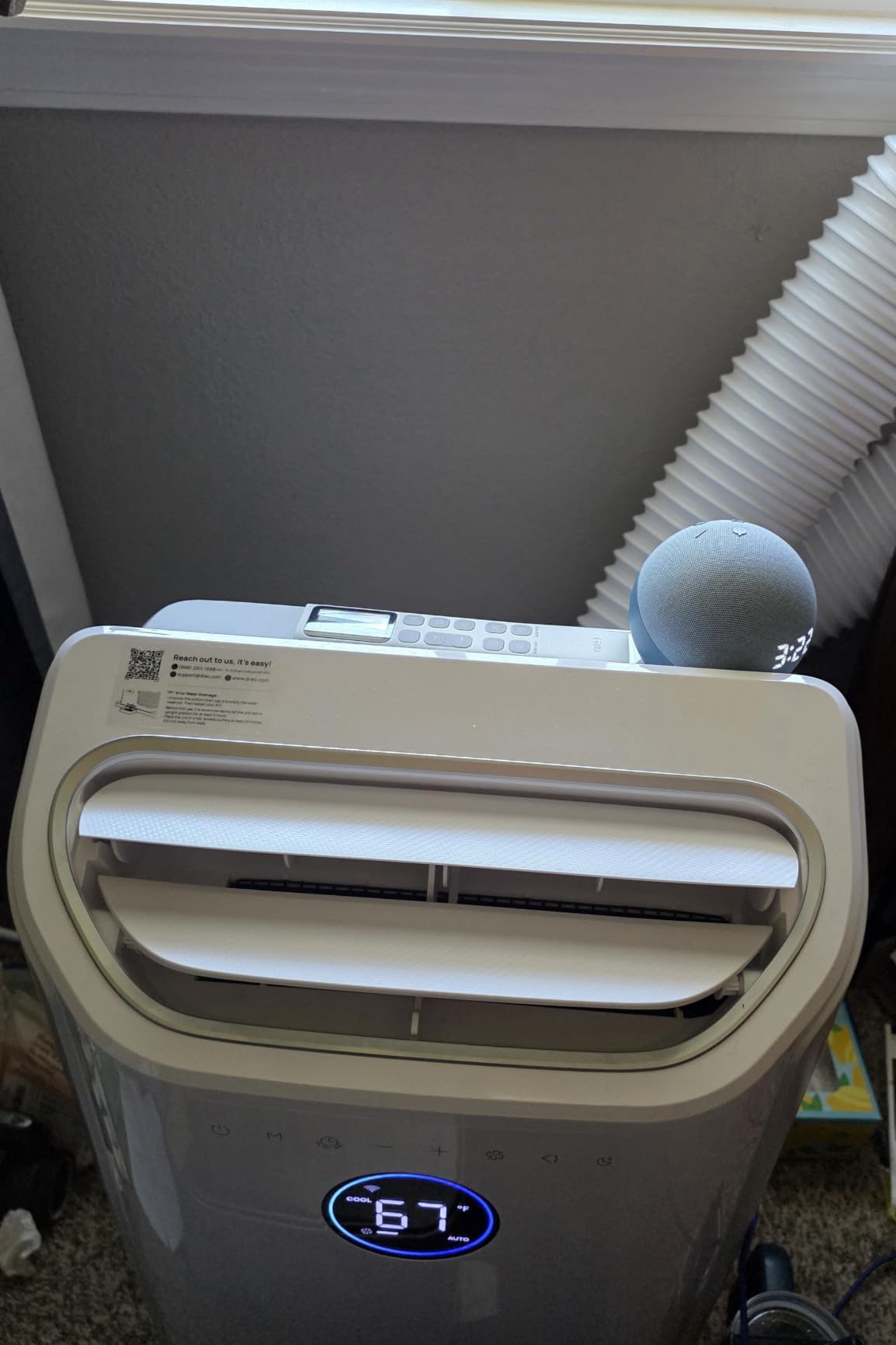 DREO Inverter Portable Air Conditioners, 14000 BTU Dual-Hose | 14000 BTU ASHRAE (10000 BTU DOE) 42dB Quiet Smart AC Unit, Drainage-Free, APP/Voice/Remote Control customer photo 1