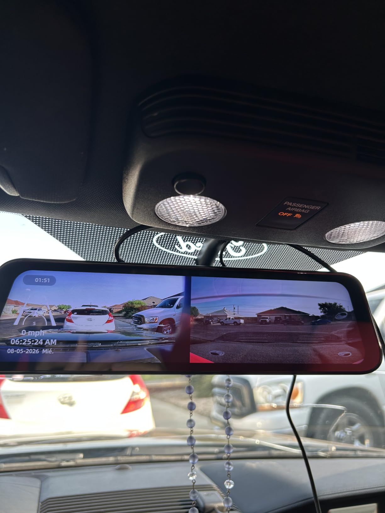 Pelsee S12 Native 4K + 2.5K Mirror Dash Cam, 64GB Card Included, GPS | 8MP Starlit Color Night Vision, Rear View Mirror Camera w/ WiFi 6, 12