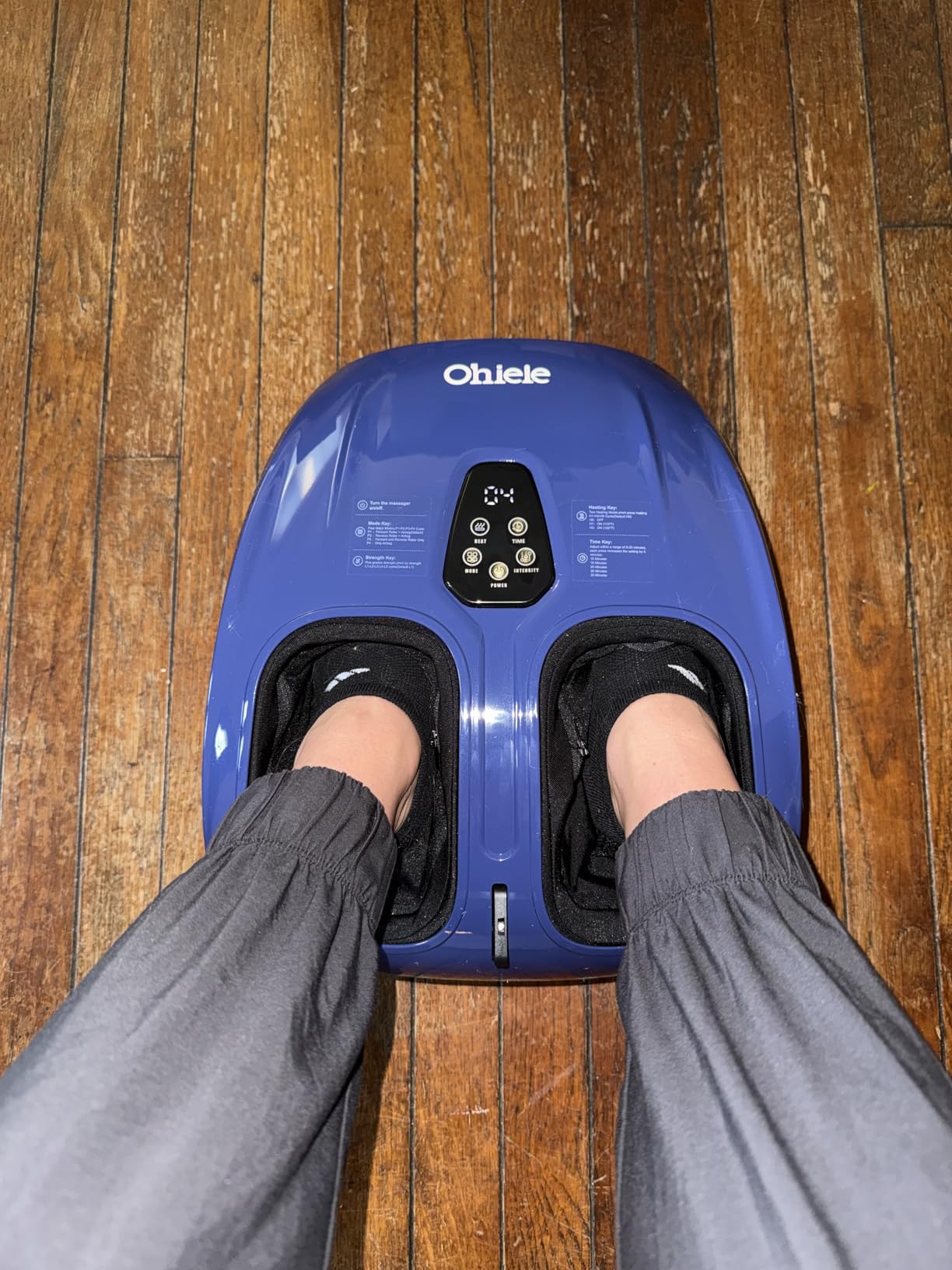 Shiatsu Foot Massager with Heat and Remote Control for Plantar Fasciitis | Deep Kneading, 4 Modes 5 Levels, Auto Shut-Off, Fits to Size 13, Gifts for Women Men Mom Dad (Purple) customer photo 1