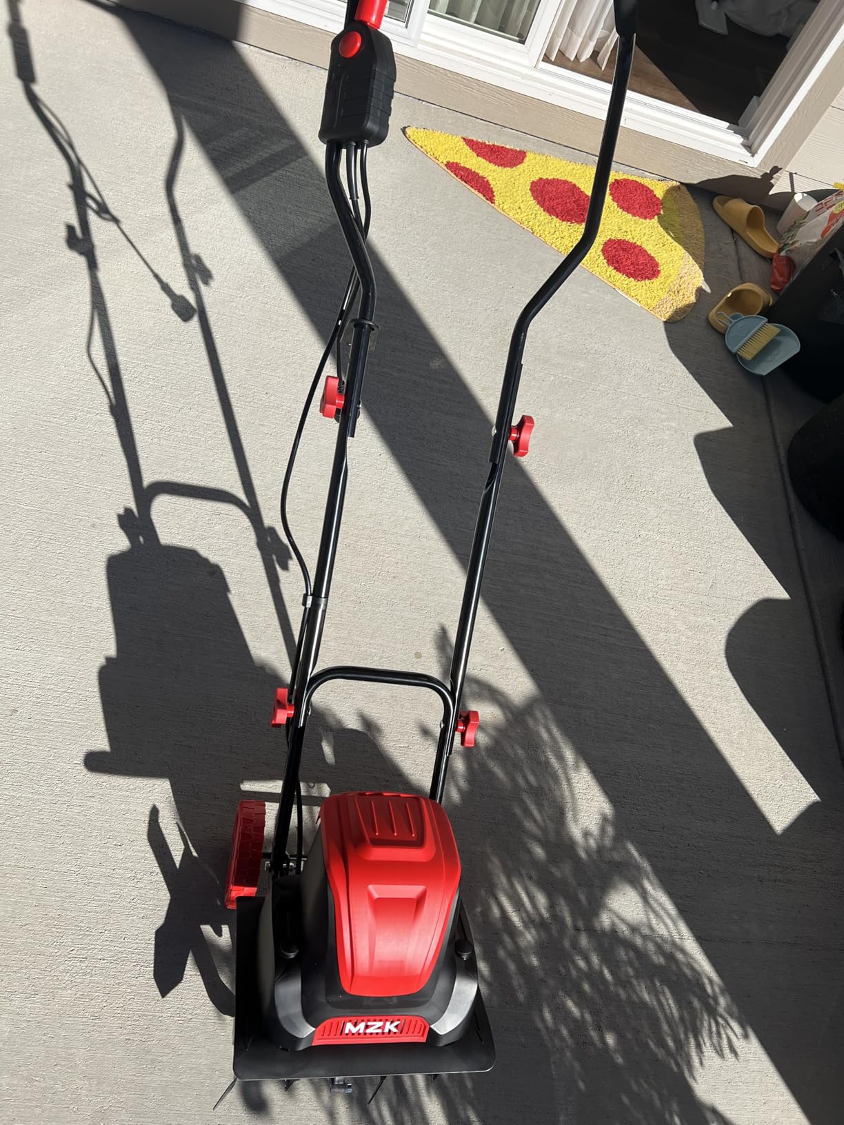 MZK 12-Inch 10.5A Electric Tiller Cultivator,Garden Rototiller 8-Inch Depth | Lightweight corded rototiller for soil digging, garden beds, lawns, and yard cultivation. customer photo 2