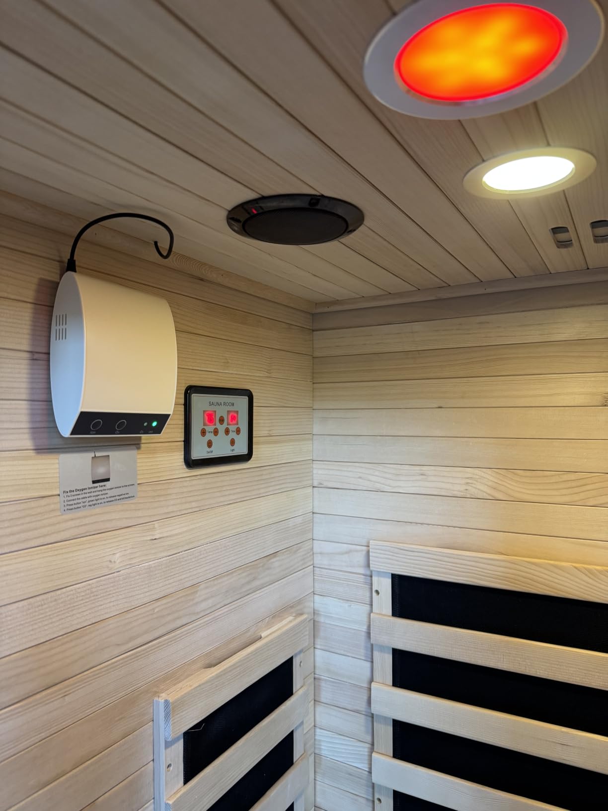 Aoxun Outdoor Barrel Sauna, 4-6 Person Traditional Solid Wood Sauna, Dry＆Steam Sauna with Sauna Stove, 220V/6KW Electric Heater, Sauna Stone customer photo 1