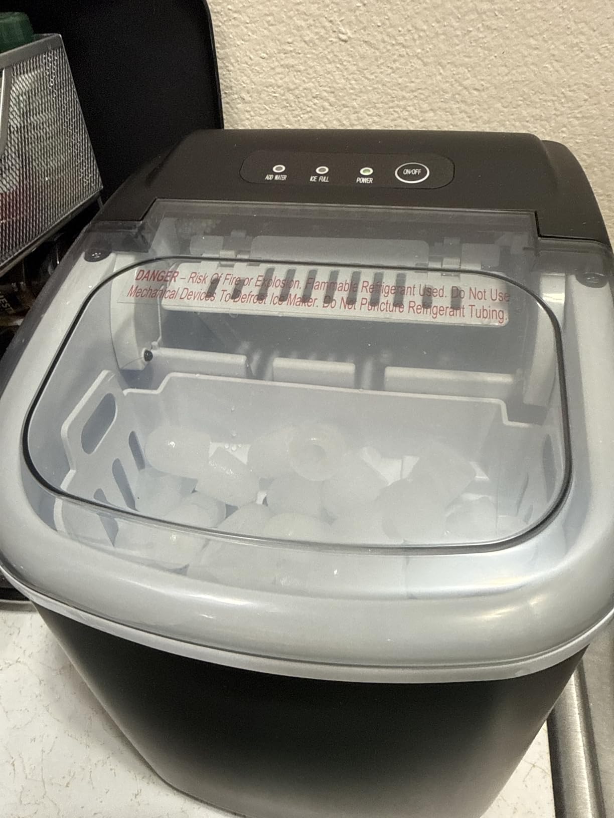 Antarctic Star Nugget Ice Makers Countertop with Chewable Pellet Ice, 35Lbs/24H, Self-Cleaning, Sonic Ice Makers, One-Click Operation, Stainless Steel Black customer photo 1
